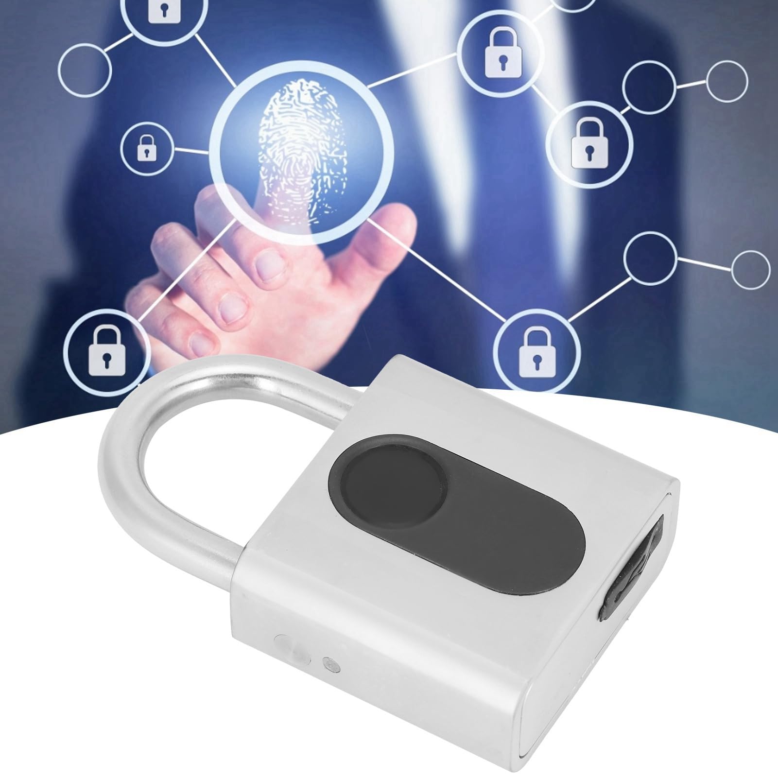 Candado Bluetooth con huella dactilar inteligente, conjunto de bloqueo de aplicación de teléfono para dormitorio y almacén
