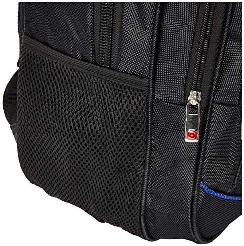 Mochila Executiva, Swissland, Unissex, Preto/Azul