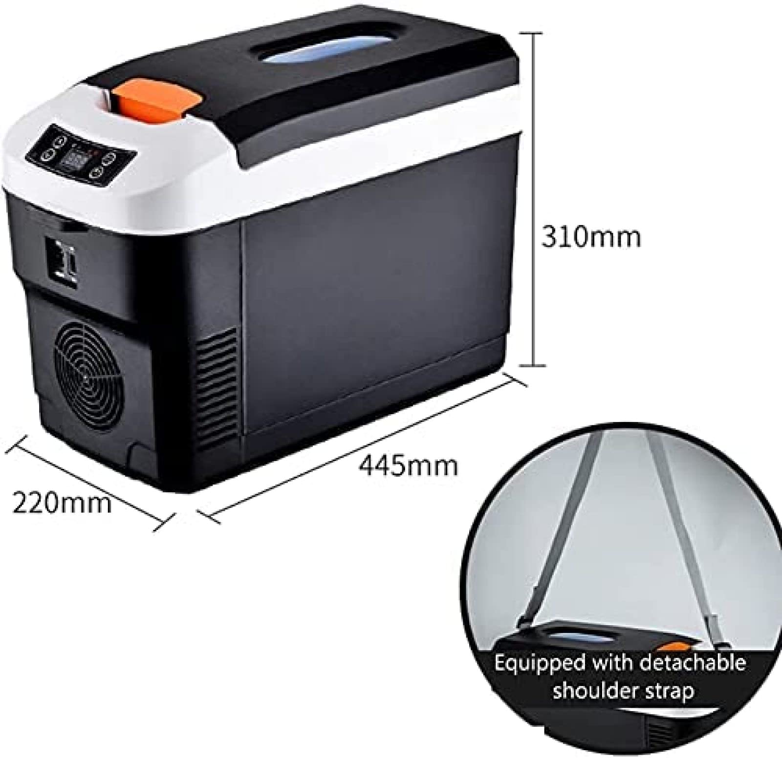 Enfriador/congelador de compresor eléctrico portátil de 12v / 24v / 220v para enfriamiento de Autocaravana, Barco, Aprox. 20 ° C por Debajo de la Temperatura Ambiente