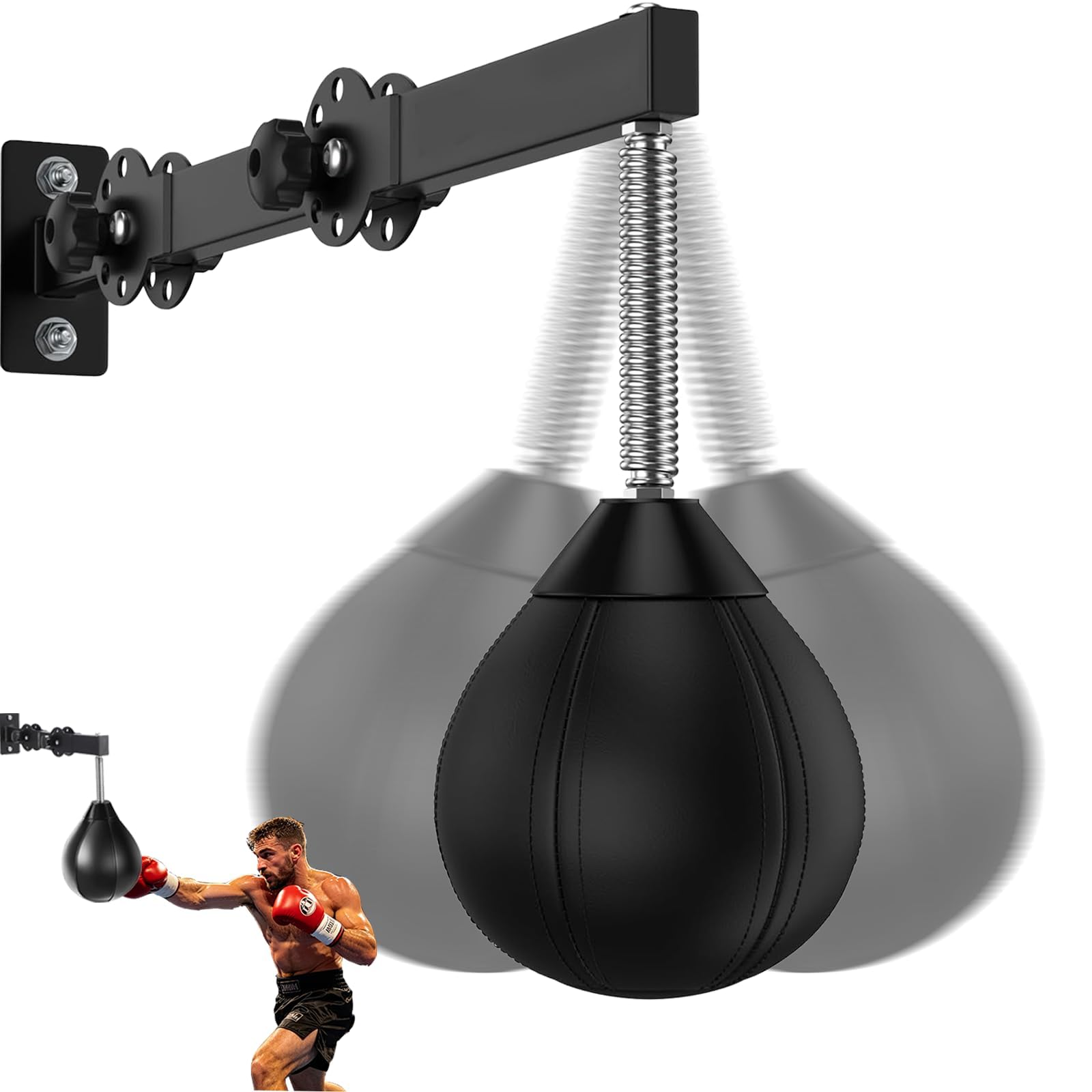 Boxball mit Aufhängung Punching Bag Boxbirne für Speed Training Boxsack Hängend Trainingsgerät für Reflexe for Home Gym Training Stressabbau Etc.