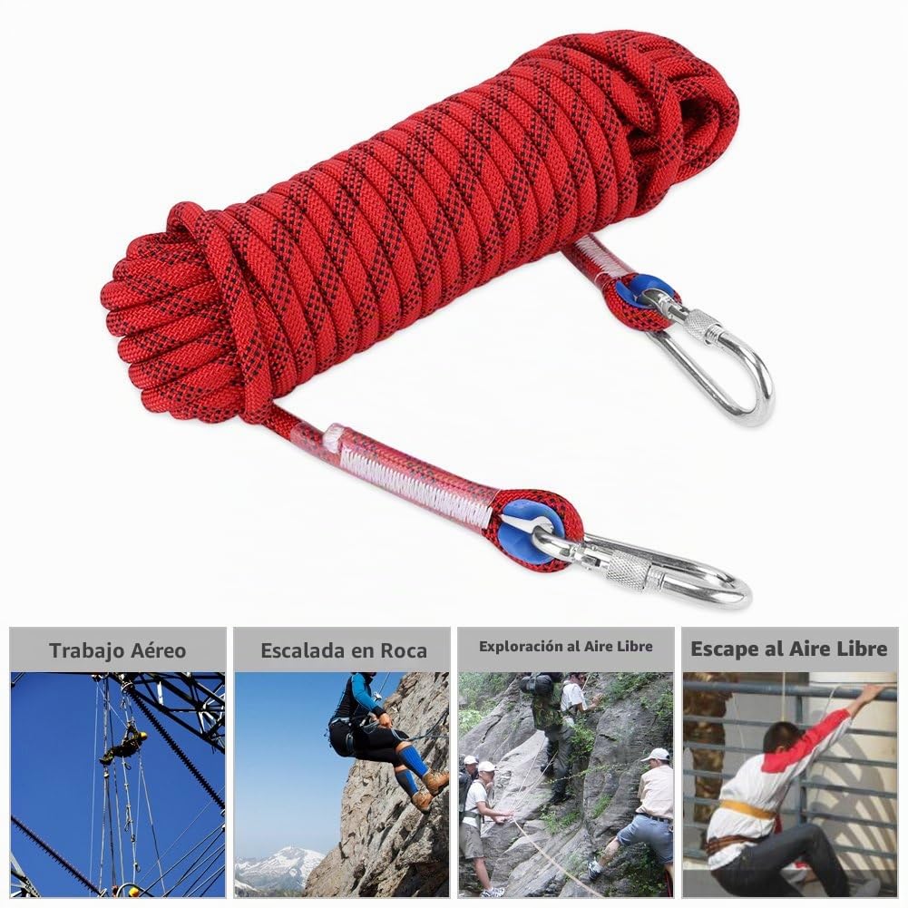 Alomejor Cuerda de Escalada Resistente 12 mm Paracord
