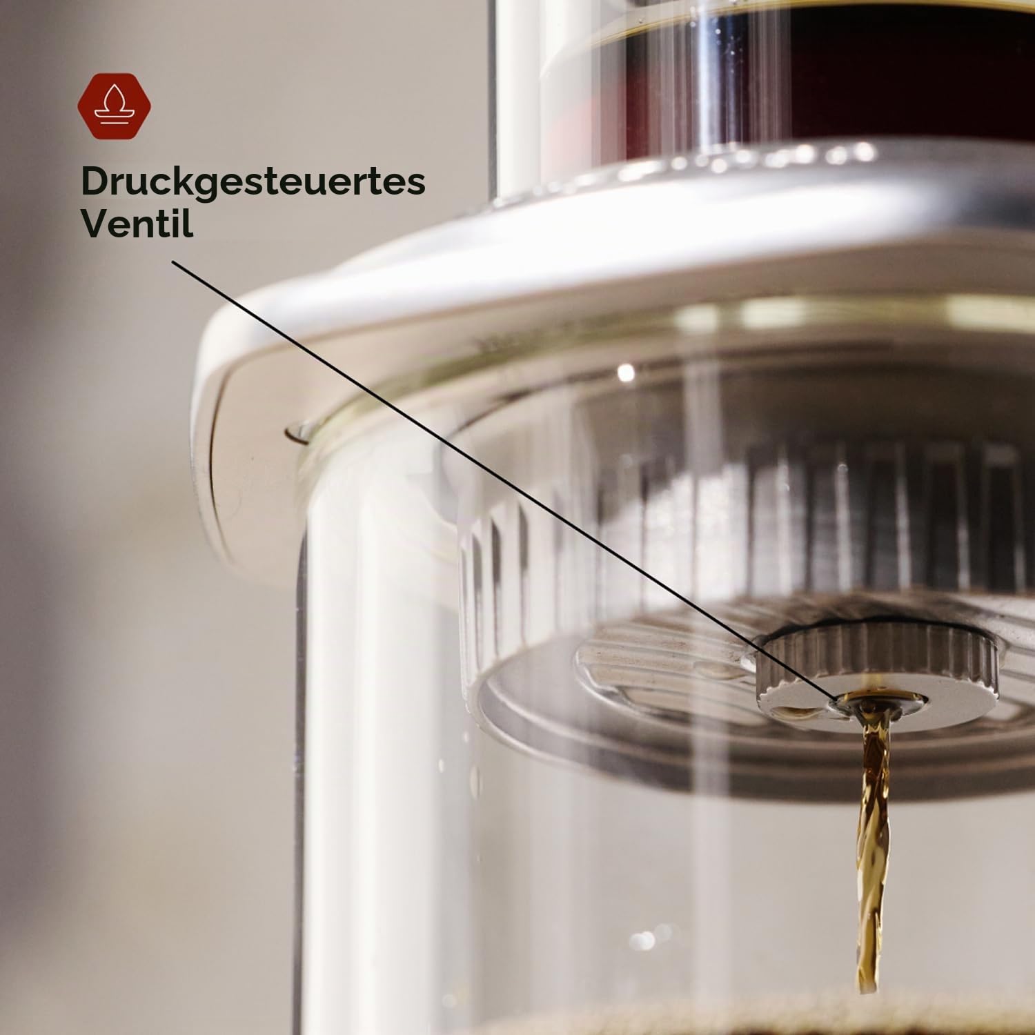 AeroPress Edelstahl-Durchflussregler-Filterkappe, Verhindert Durchtropfen, Volle Kontrolle über Mahlgrad & Brühzeit, für Espressol, Lattes & Cold Brew, Passend für Standard-AeroPress-Kaffeebereiter