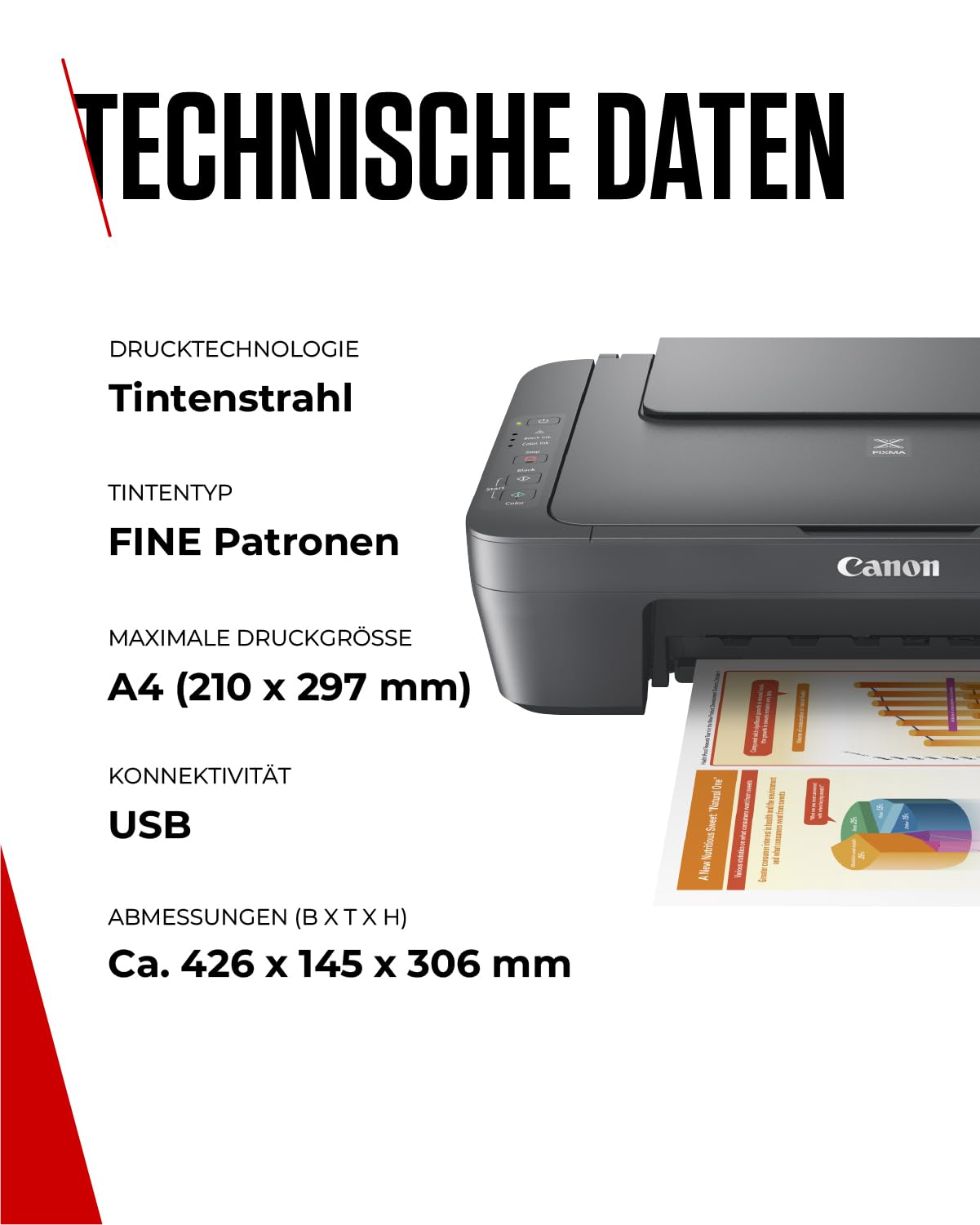 Canon MG2551S Serie – All-in-One A4-Drucker, Kopierer & Scanner für den Heimgebrauch | USB-Verbindung | Energiesparender Canon Drucker für Zuhause