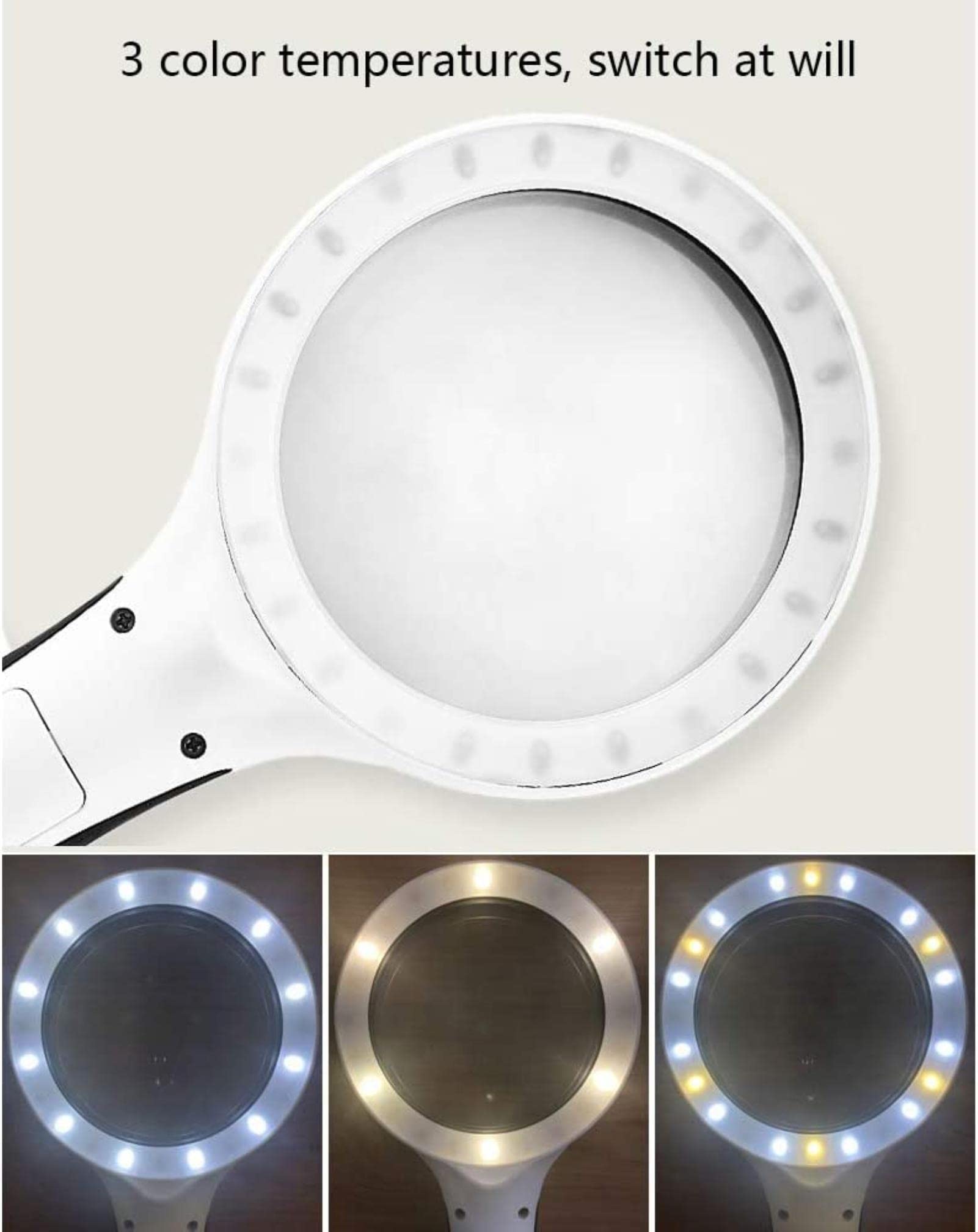 Amazon.co.jp: LEDフロアスタンド虫眼鏡ランプローリングフロア