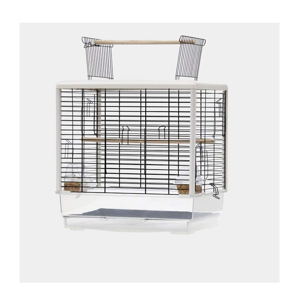 Sjdopulse A Solid Bird Cage Parrot Bird Cage Large Luxury Breeding Cage Bird Cage Transparent Ornamental Bird Cage Portable Small Sized Birds Travel Birdcage For Lovebirds Finches P,