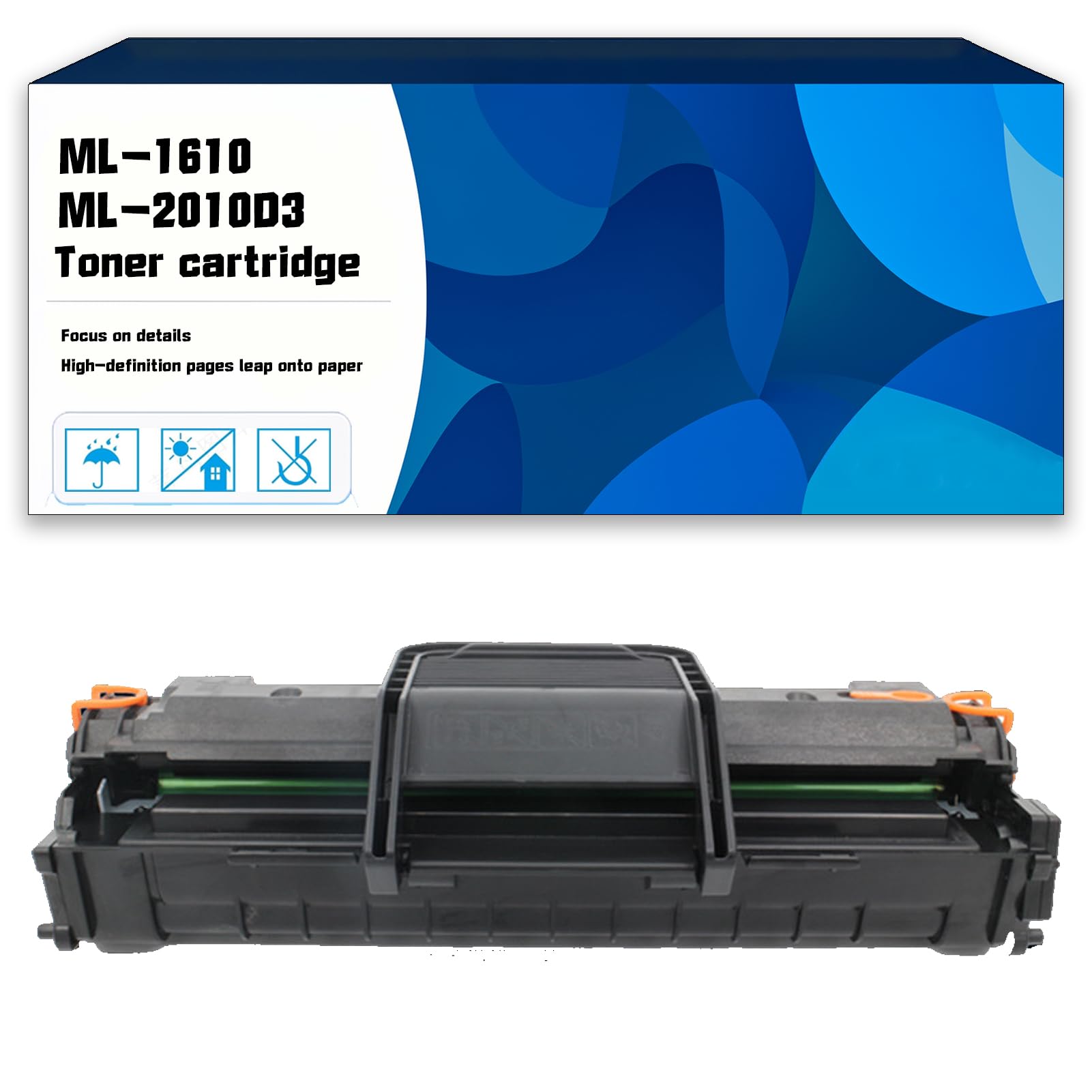 OUNUSO ML-1610 ML1610 1610 Black Toner Cartridge Compatible for Samsung ML-1610 ML-1615 ML-2010 ML-2010D3 ML-2015 ML-2510 ML-2571N SCX-4321 SCX-4521 Printers High Yield 300