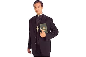 Forum Novelties Men's Clergy Collar and Shirt Front Costume Accessory