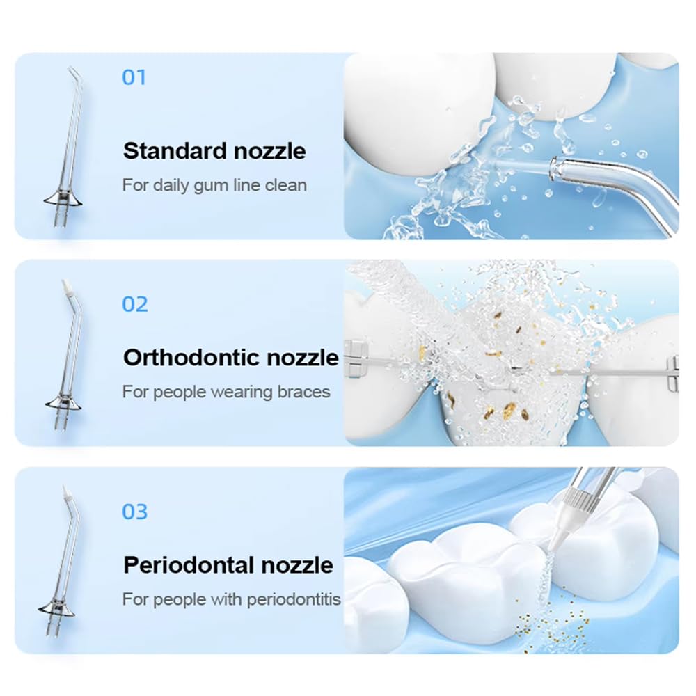 Hydropulseur portable sans fil pour voyage, irrigateur buccal télescopique compact avec 4 modes de pression, réservoir d'eau de 180 ml, étanchéité IPX7 pour le nettoyage des dents, entretien des