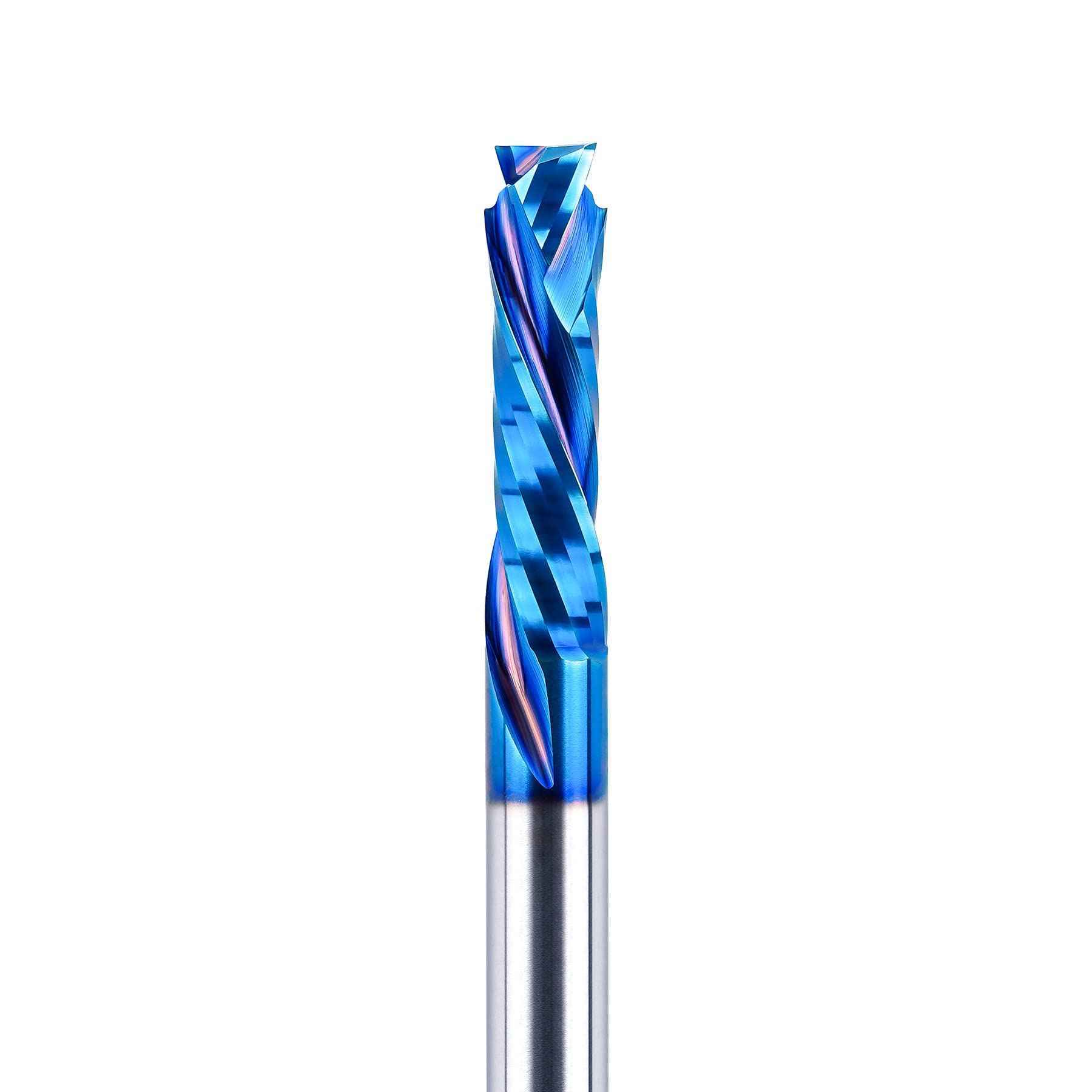 BITITZ 2-Pack Upcut Spiral Router Bits - 1/8" Cutting Diameter, 1" Cutting Length, 1/4" Shank (Blue Coating) - View #2