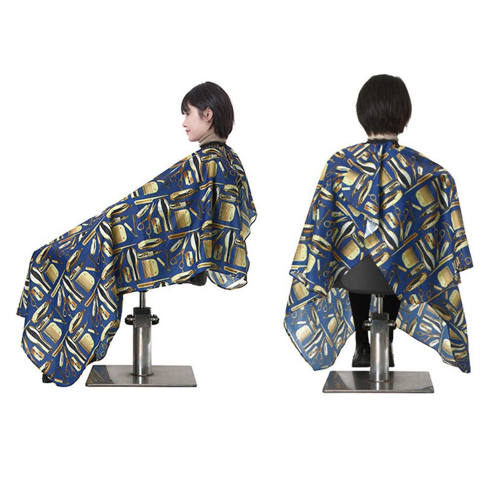 Retro Mantelle Mantella per Tagliare I Capelli Taglio Adulto, Professionale Parrucchiera Strumento Salone Parrucchiere Cape Barbiere Taglio di Capelli Capo Impermeabile Abito di Tintura,Blu,3PCS