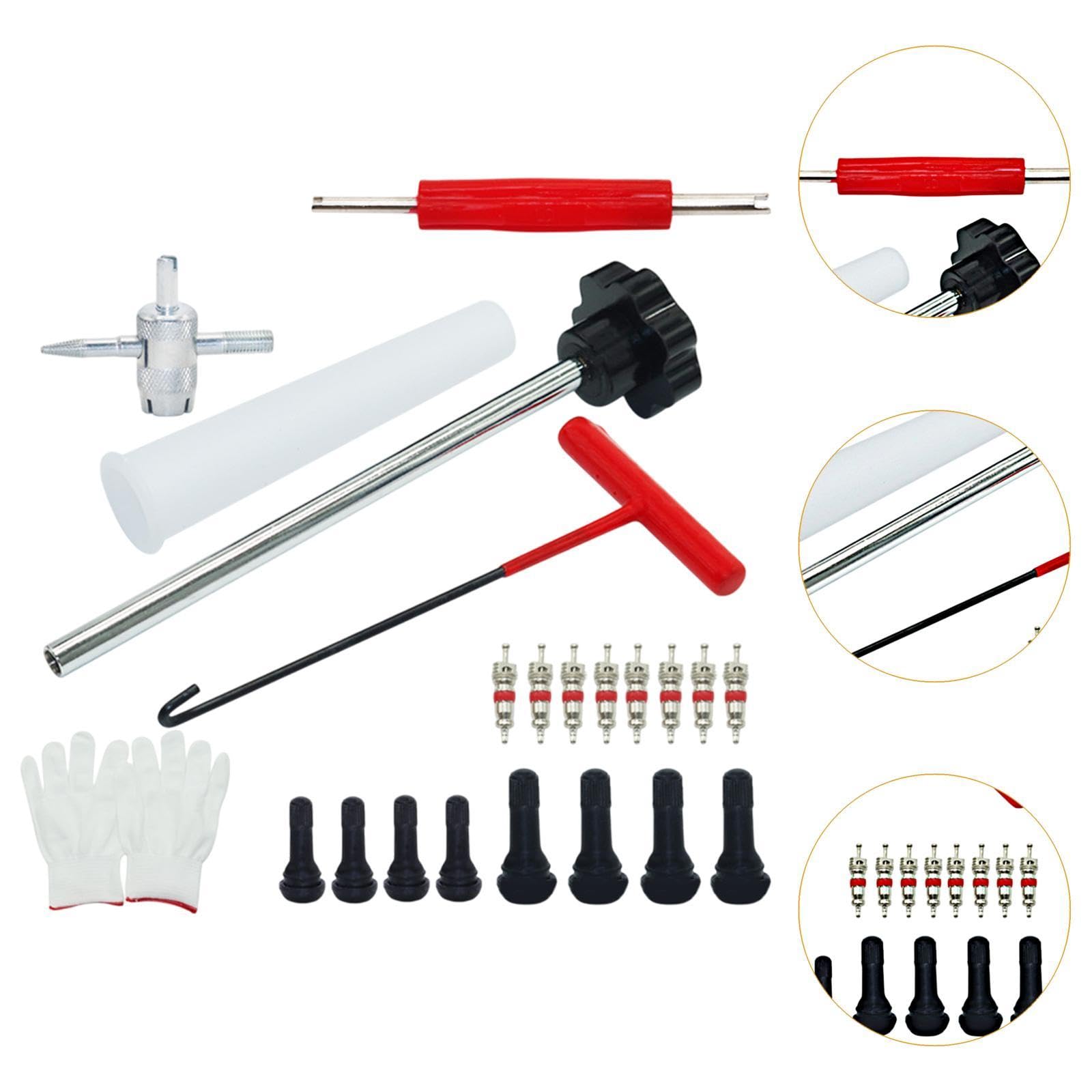 Amagogo Herramienta Genérica para Extraer Vástagos de Válvulas de Neumáticos, Herramienta para Extraer E Instalar Núcleos de Válvulas de Neumáticos, Herramien, 23pcs