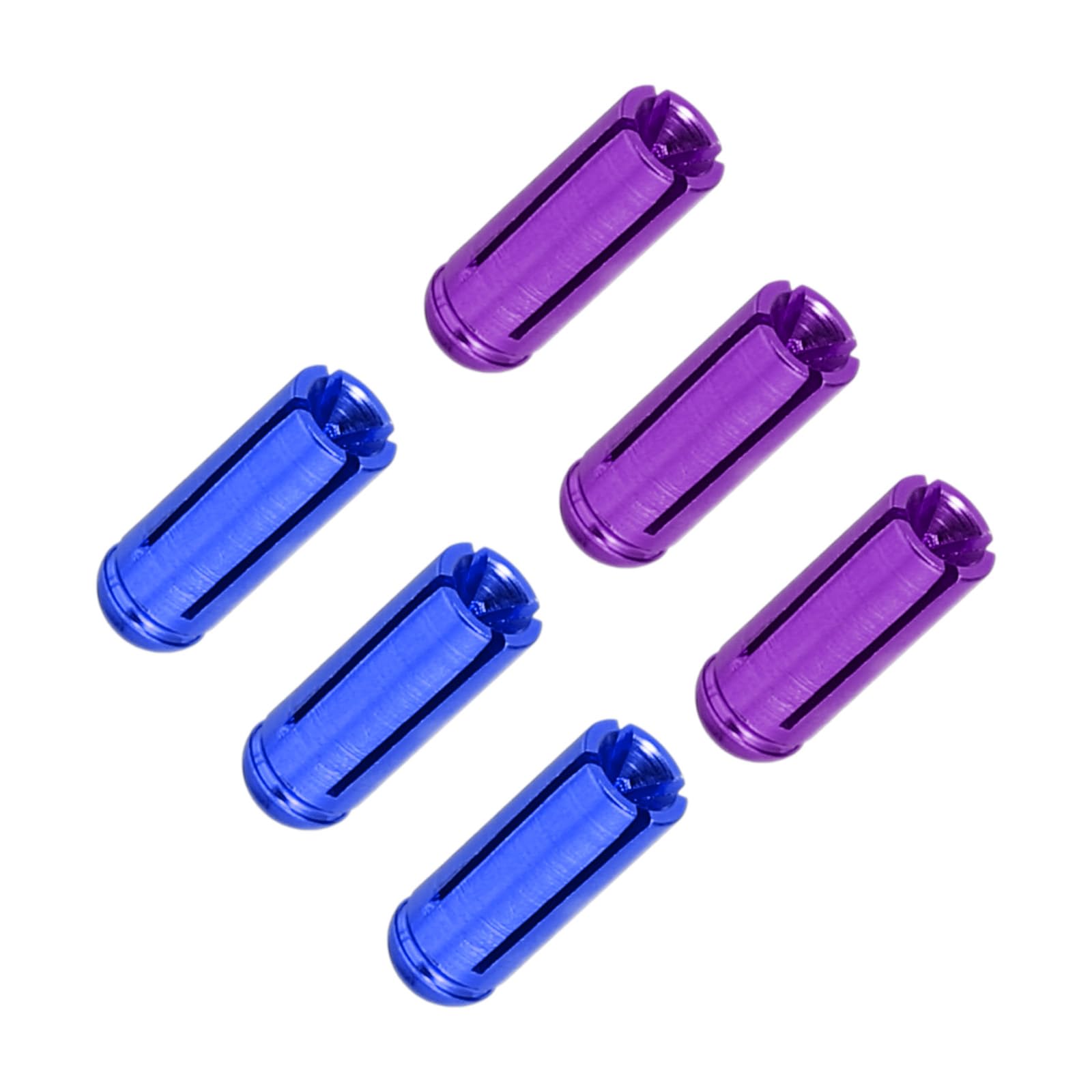 PATIKIL Dart Flight Protectors, 6 Pack Aluminum Dart Accessories for Enhanced Durability Blue Purple, Blue/Purple