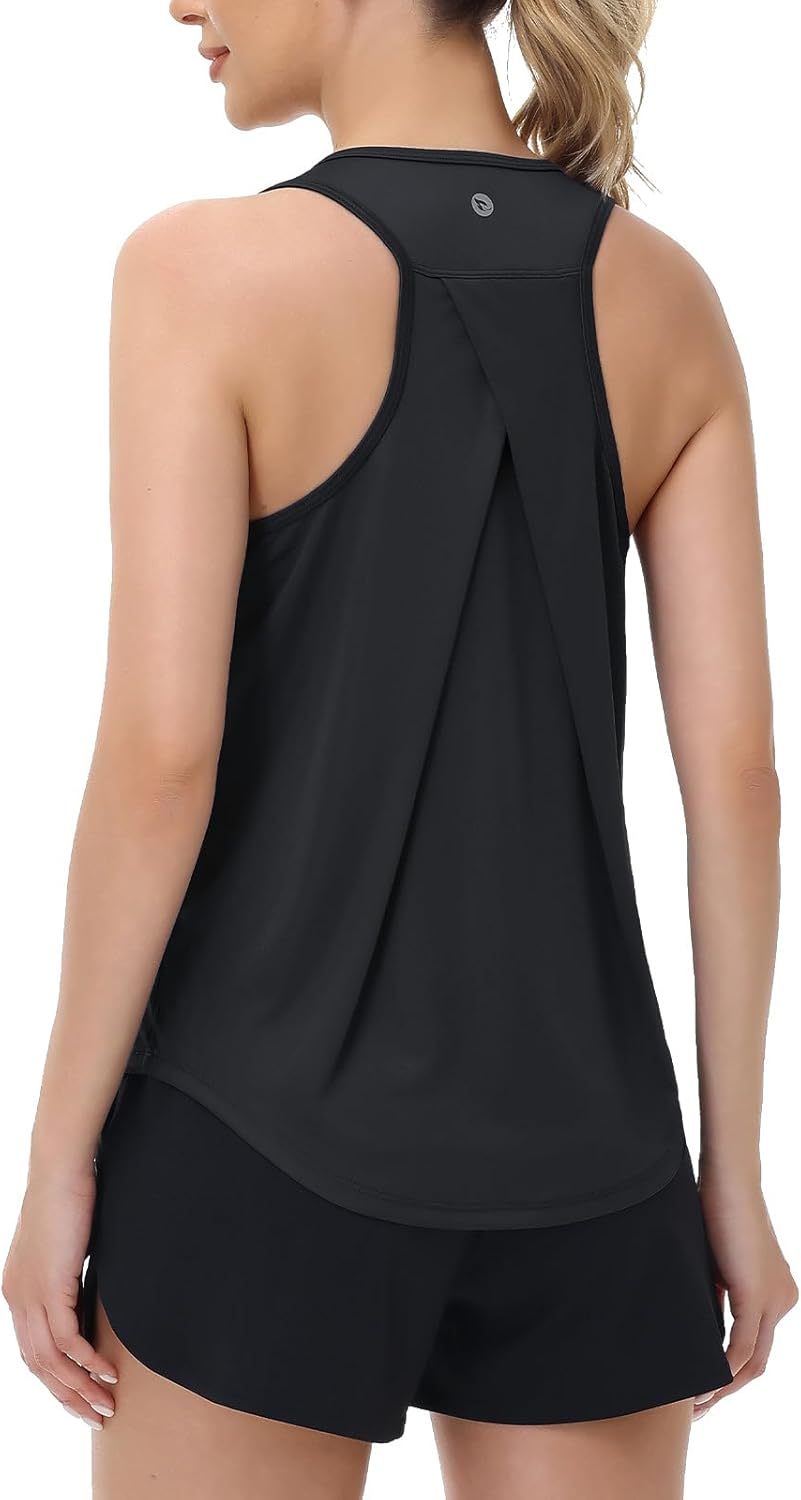 baleaf Women's Workout Tops Racerback Sleeveless Running Athletic Tank Tops Quick Dry Shirts for Sports Gym Exercise