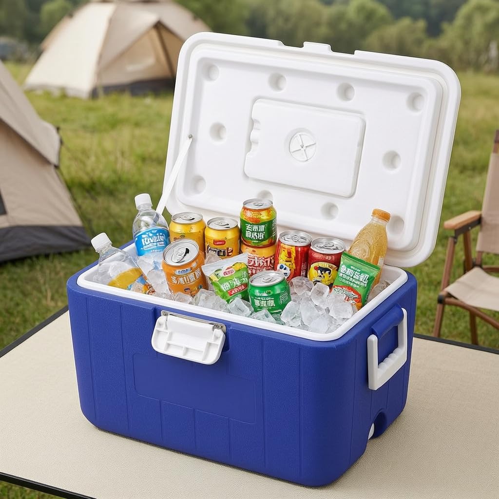 Kühlbox 30 Liter ohne, Tragbare Isolierbox und Warmhaltebox aus für Picknick und Camping, für Strand, Style to 2