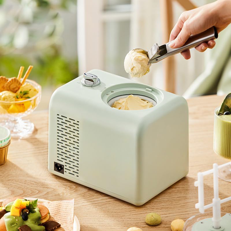 WolFum Softeis Maschine Halbautomatische 500ML Haushalts Eis, Der Maschine Obst Dessert Joghurt Kegel Eismaschine – Bild 8