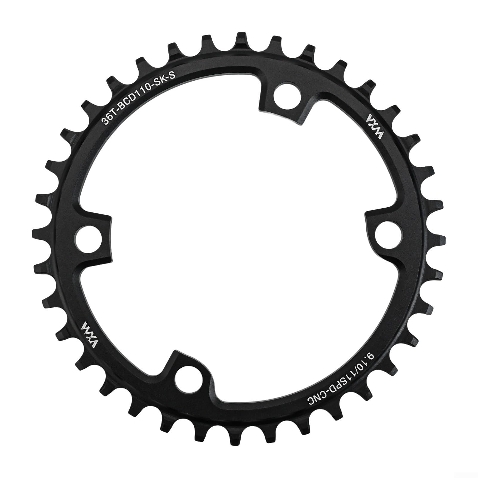 Chainring 110-BCD Chainring - 36T-44T Chainring Narrow Wide Single Chain Ring W/4 Bolt - 9/10/11 Speed Compatible - For Road/Mountain/BMX/MTB Bike(38T)