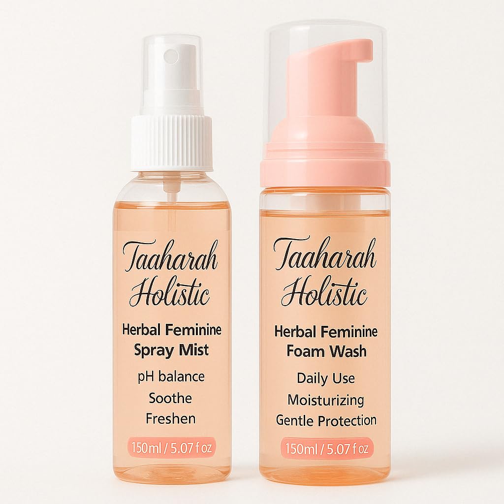 Luxury Plant-Based Feminine Spray and Wash Set – Intimate Care for Women, Daily Hygiene Solution for Sensitive Areas, pH Balancing and Refreshing Comfort, 5.07 fl oz