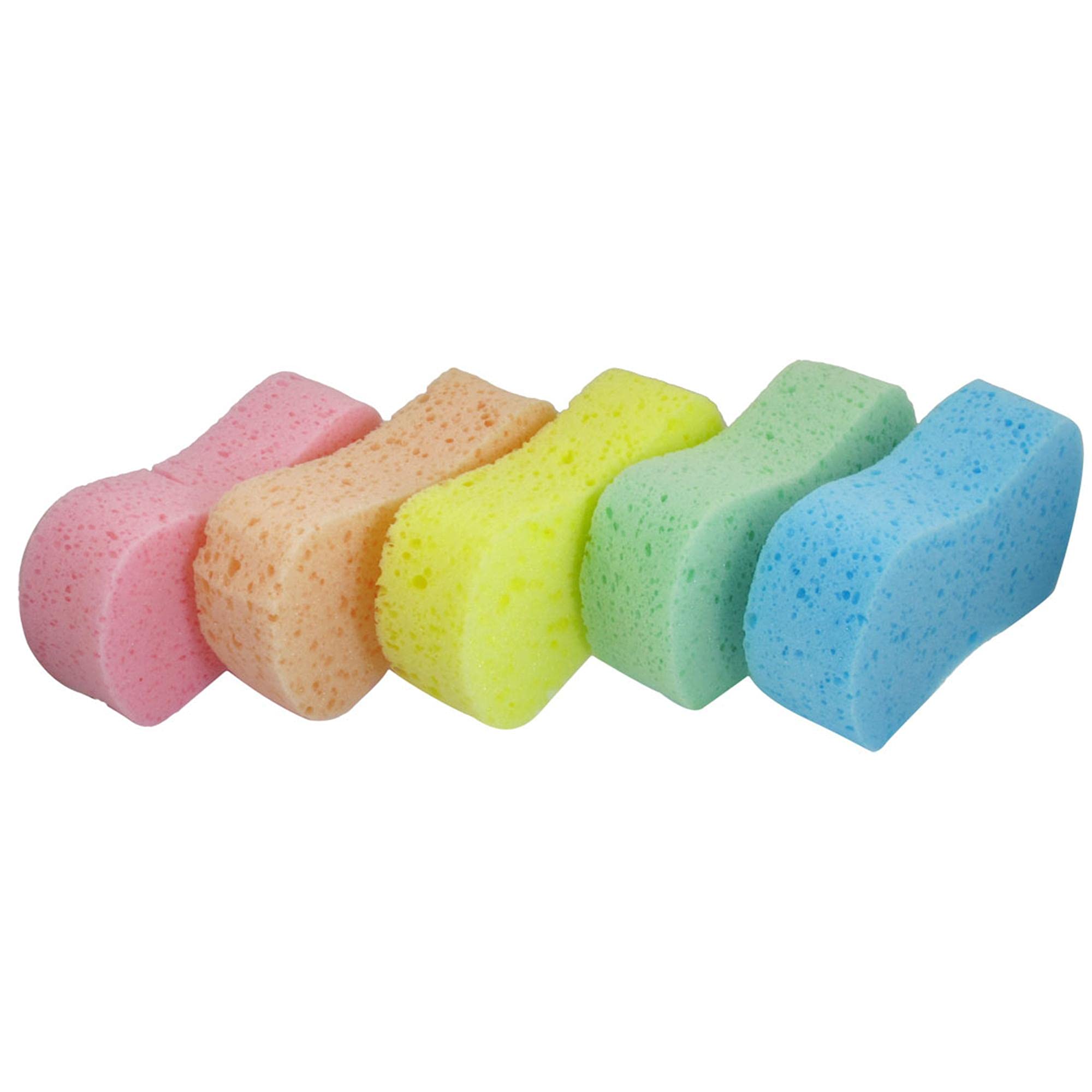 uxcell 5 Pcs Assorted Color 8 Shape Cleaning Wash Sponge Pad for Auto Cars