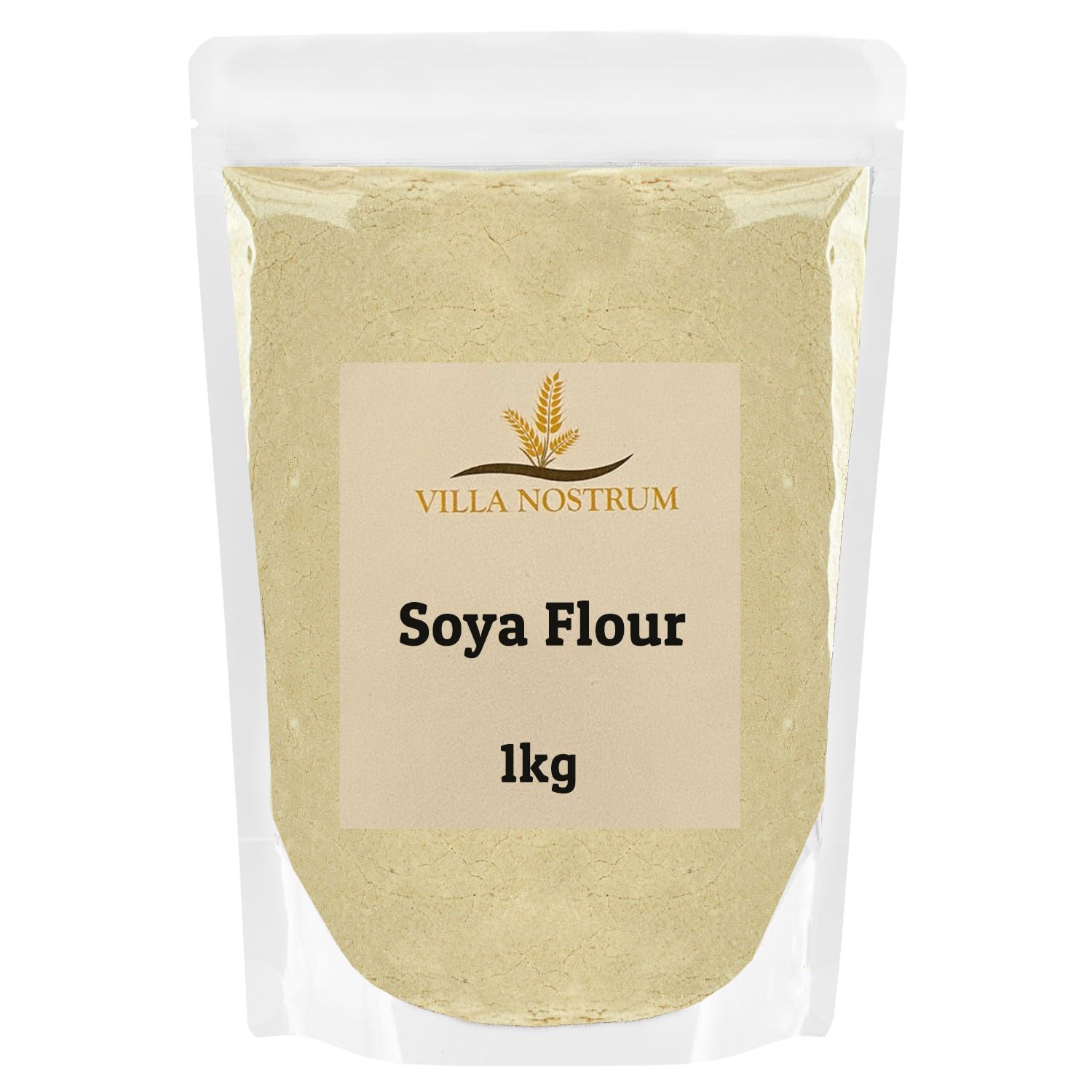 SOYA Flour 1kg, Dried Soy Powder, Heat Treated, High Protein by Villa Nostrum