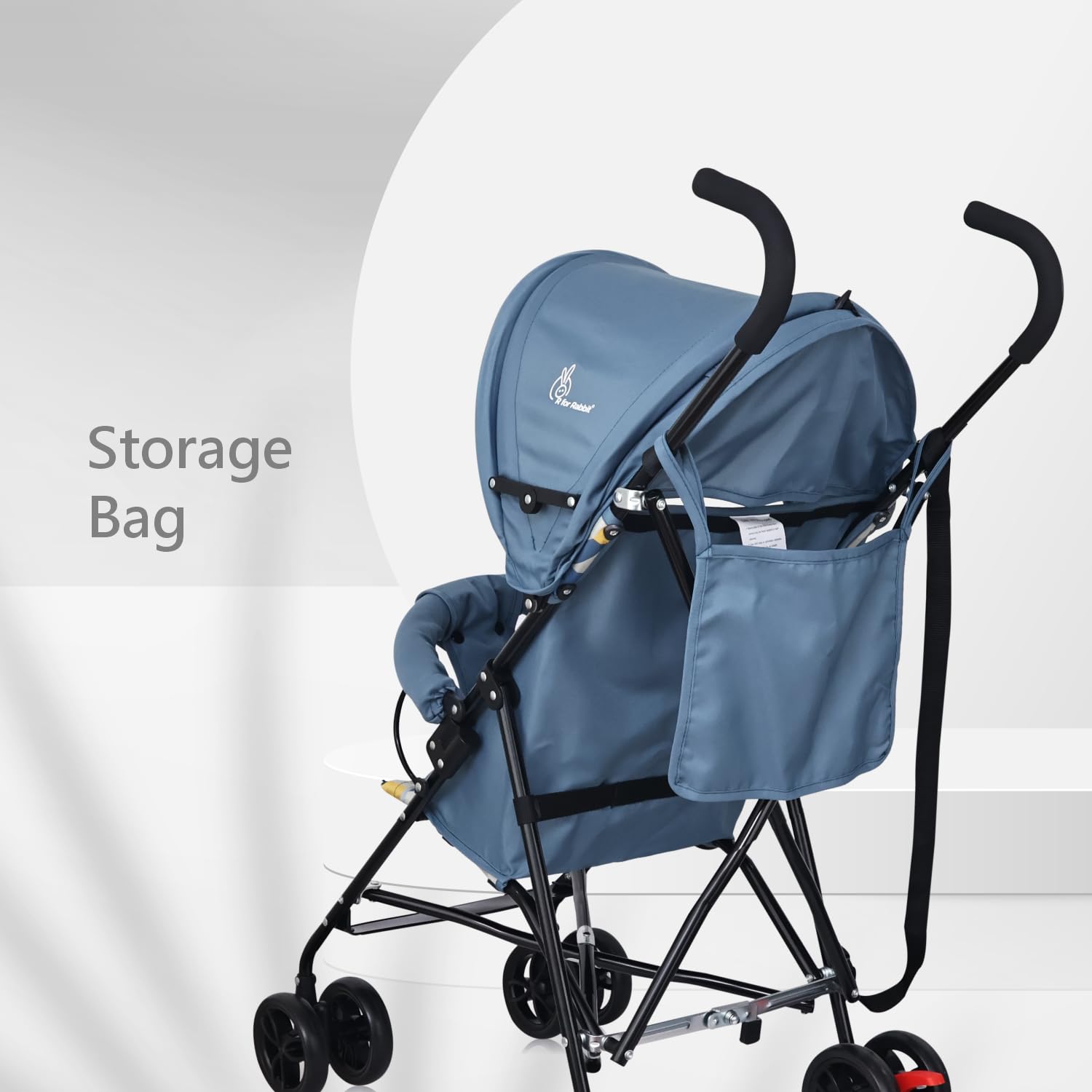 R for Rabbit Pixie Toddles Buggy and Stroller, Baby Stroller and Buggy for Baby, New Born, Kids - Buggy for Kids, Travel Friendly Portable Easy Foldable and Carry, Kids Age 6-36 Months (Abstract Blue) - Image 4 thumbnail