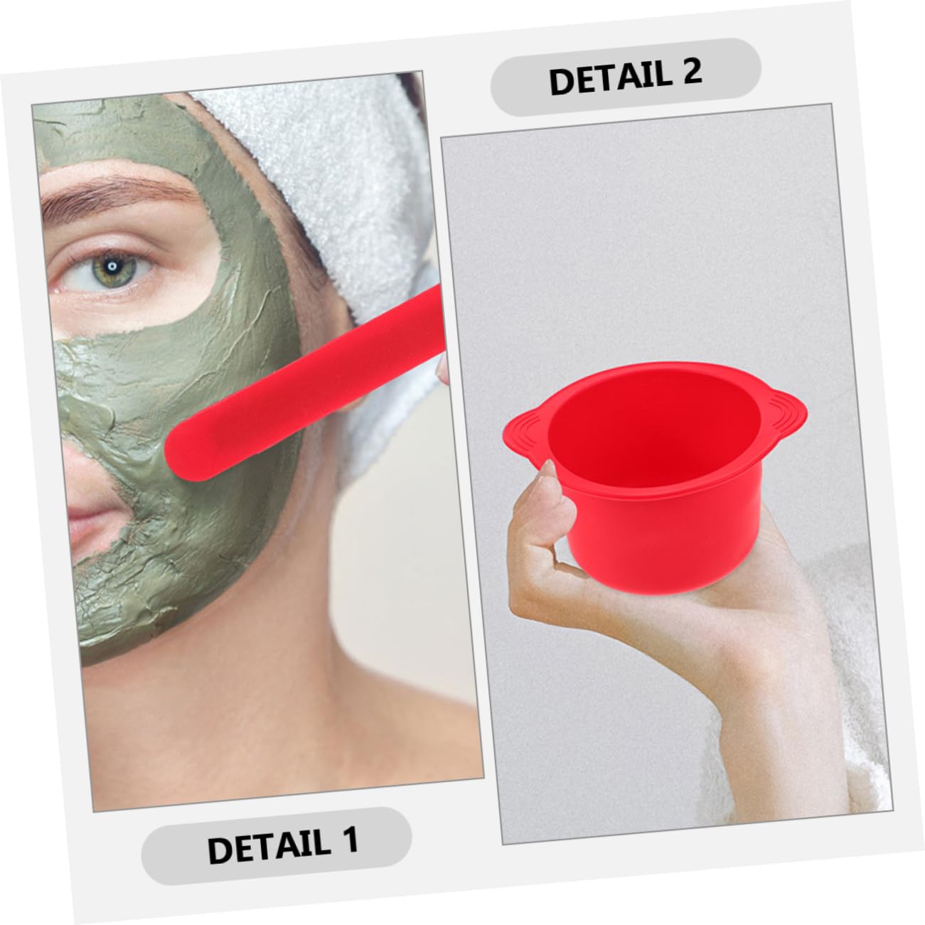 2sets Wax Melting Bowl for Hair Removal Silicone Wax Warmer Pot Stirrer Sticks Non-stick and Easy to Clean