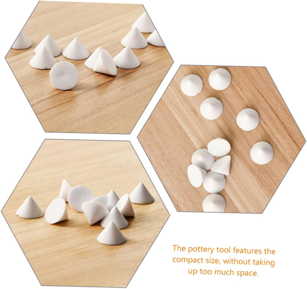 Hohopeti 120pcs High Temperature Pottery Kiln Nails DIY Tools Sturdy Ceramic Firing Studs for Pottery Carving
