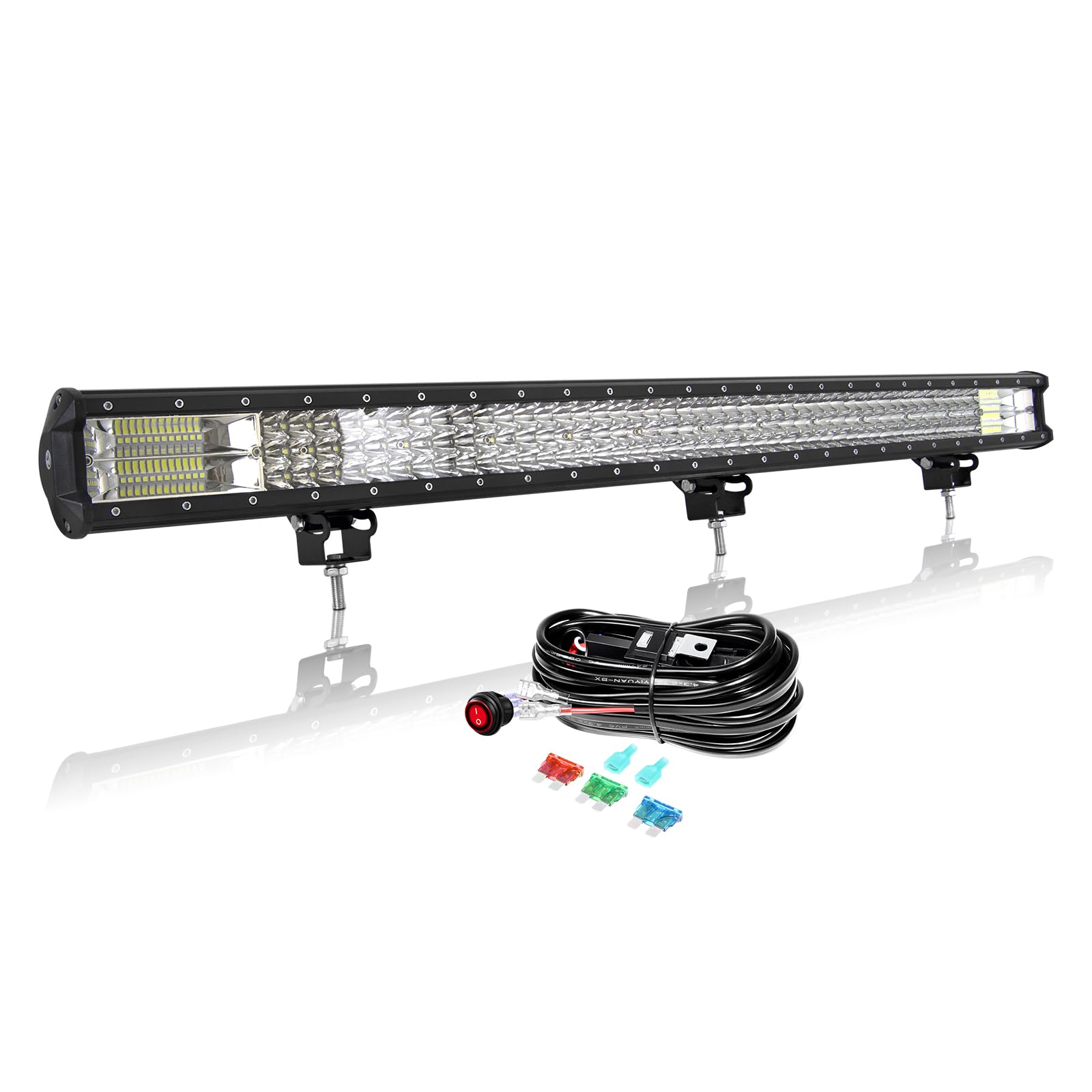 Auto 4 x 4 barra LED 100 cm 540 W barra luminosa LED de trabajo con 12 V haz de cableado, foco e inundación Rampa LED luces faro LED para coche, tractor, camión, quad, barco, SUV 4 x 4