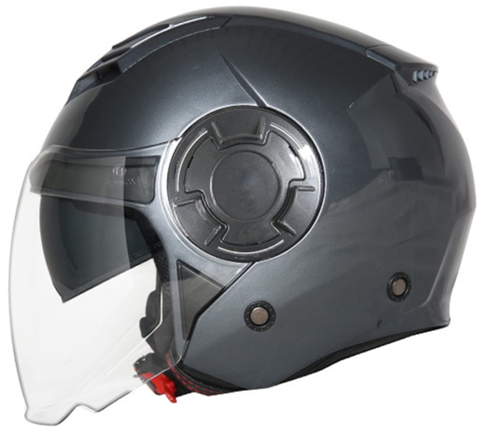 BAUTI Casque Moto à Visage Ouvert Casque Jet 3/4 Casque Demi-Couverture Vintage Approuvé par Le ECE Double Pare-Soleil Casque D'été Léger Homme Femme Scooter Cyclomoteur Chopper N,L=(57-58CM)