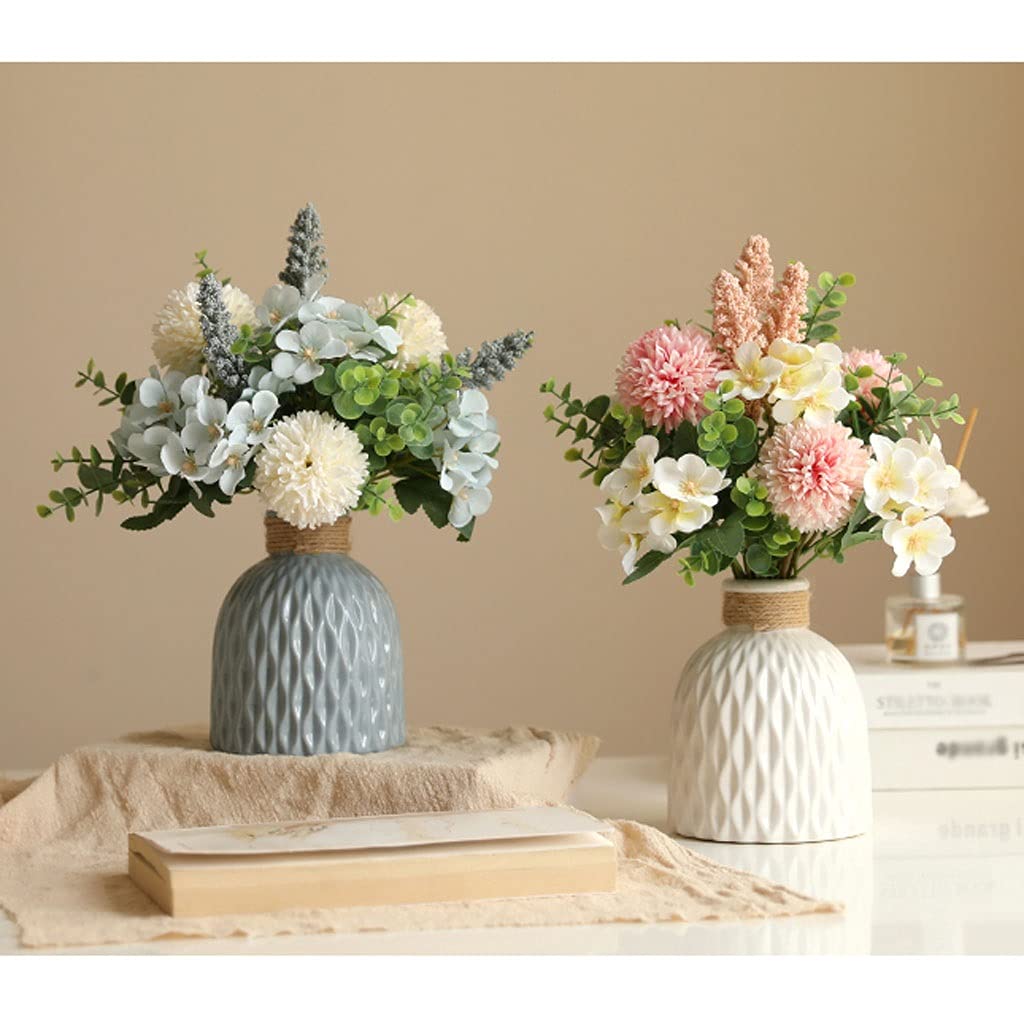 Fiori Artificiali per Interni, Bouquet simulato, Set Floreale, Fiori secchi, ortensie finte, Ornamenti per Soggiorno, Camera da Letto, Tavolo da Pranzo, Banchetto,