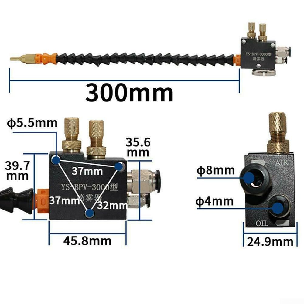 Système de pulvérisation de lubrification de 3 L - Refroidisseur de liquide de refroidissement - Pulvérisateur d'huile - Pulvérisateur de brume d'huile pour machine à outils industriels - 220 V