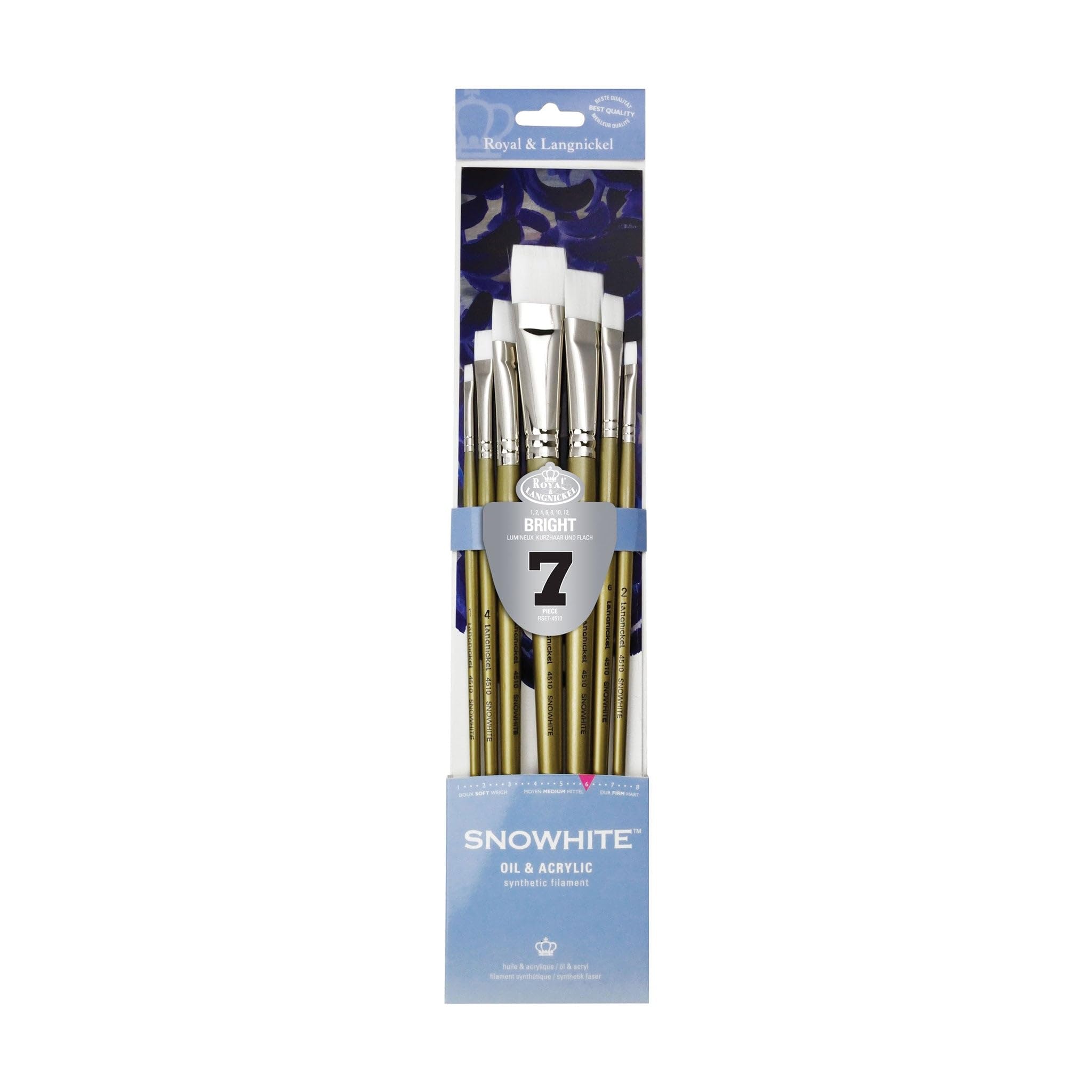 Royal and Langnickel Snowhite Brush Set - Bright 7 Pieces