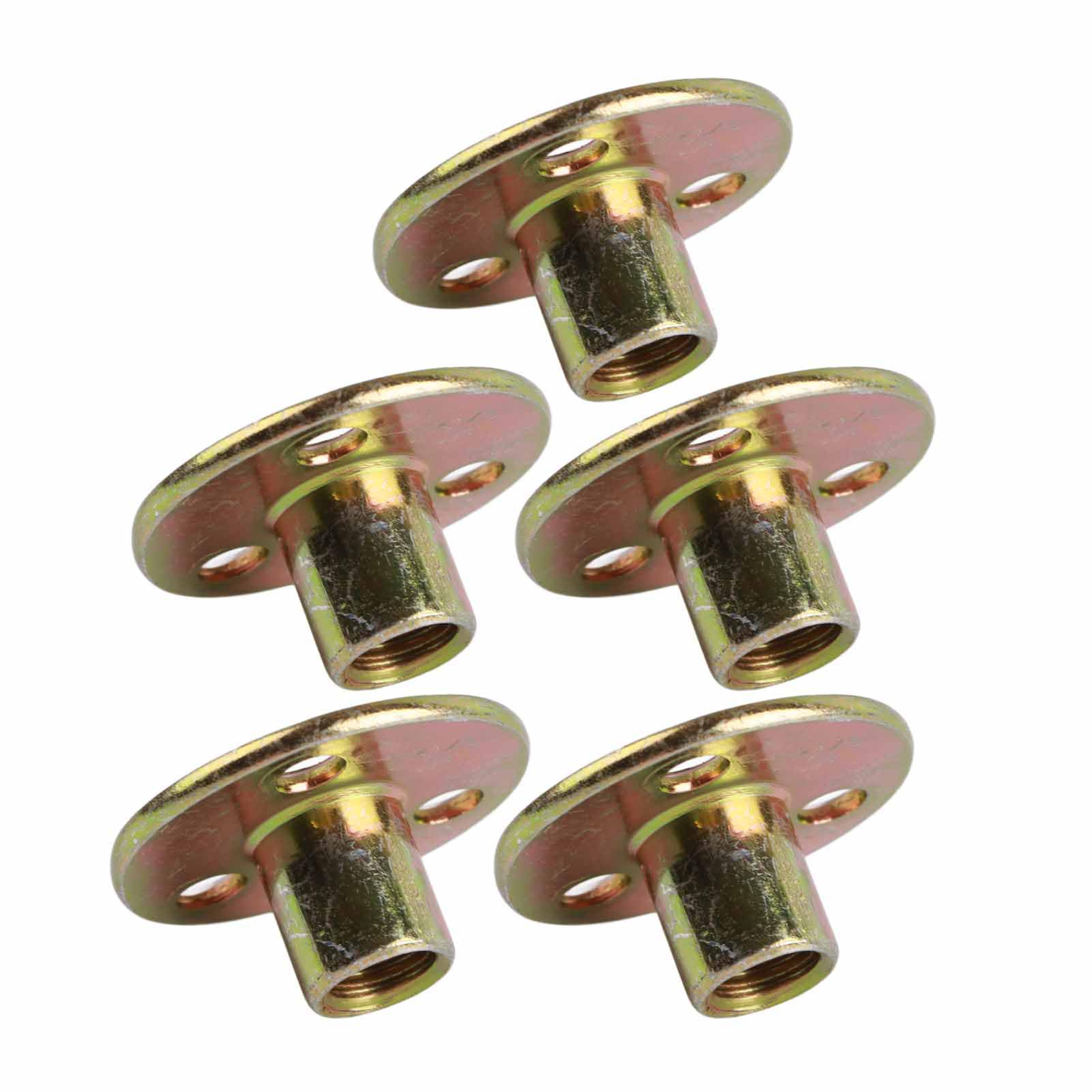 Dado a Base Rotonda Flangiato 5 Pezzi M6 M8 M10 Ferro Zincato