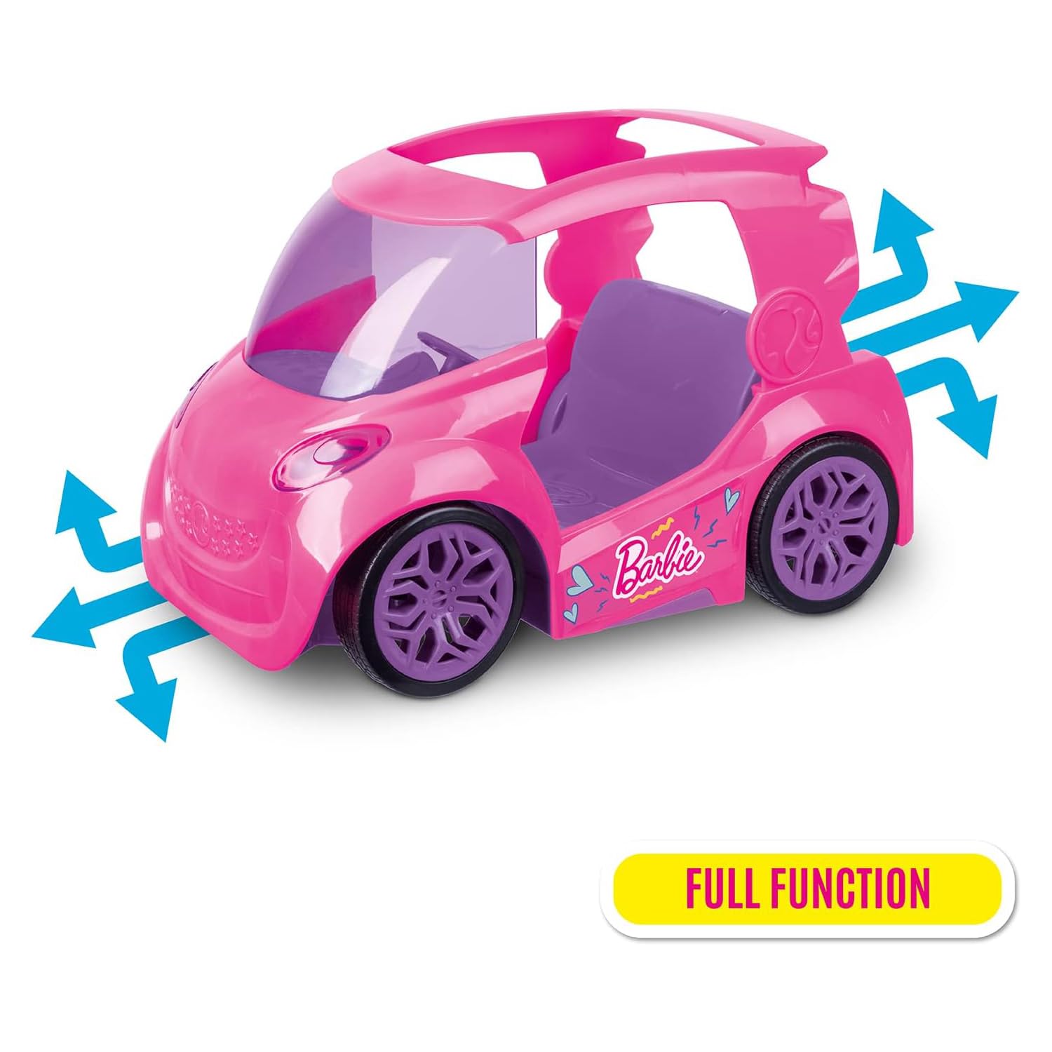 MONDO Motors - Mattel Barbie City Car 2.4 GHz - für Kinder - Realistische Details - Fuchsia - 63698