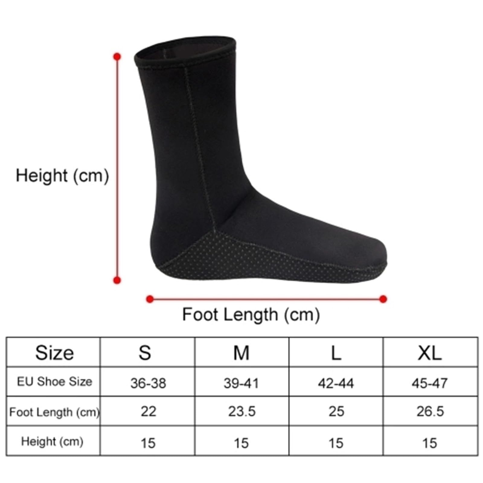 Calcetines Neopreno Calcetines de buceo de neopreno de 3 mm, antideslizantes, for playa, kayak, surf, esnórquel, navegación y buceo