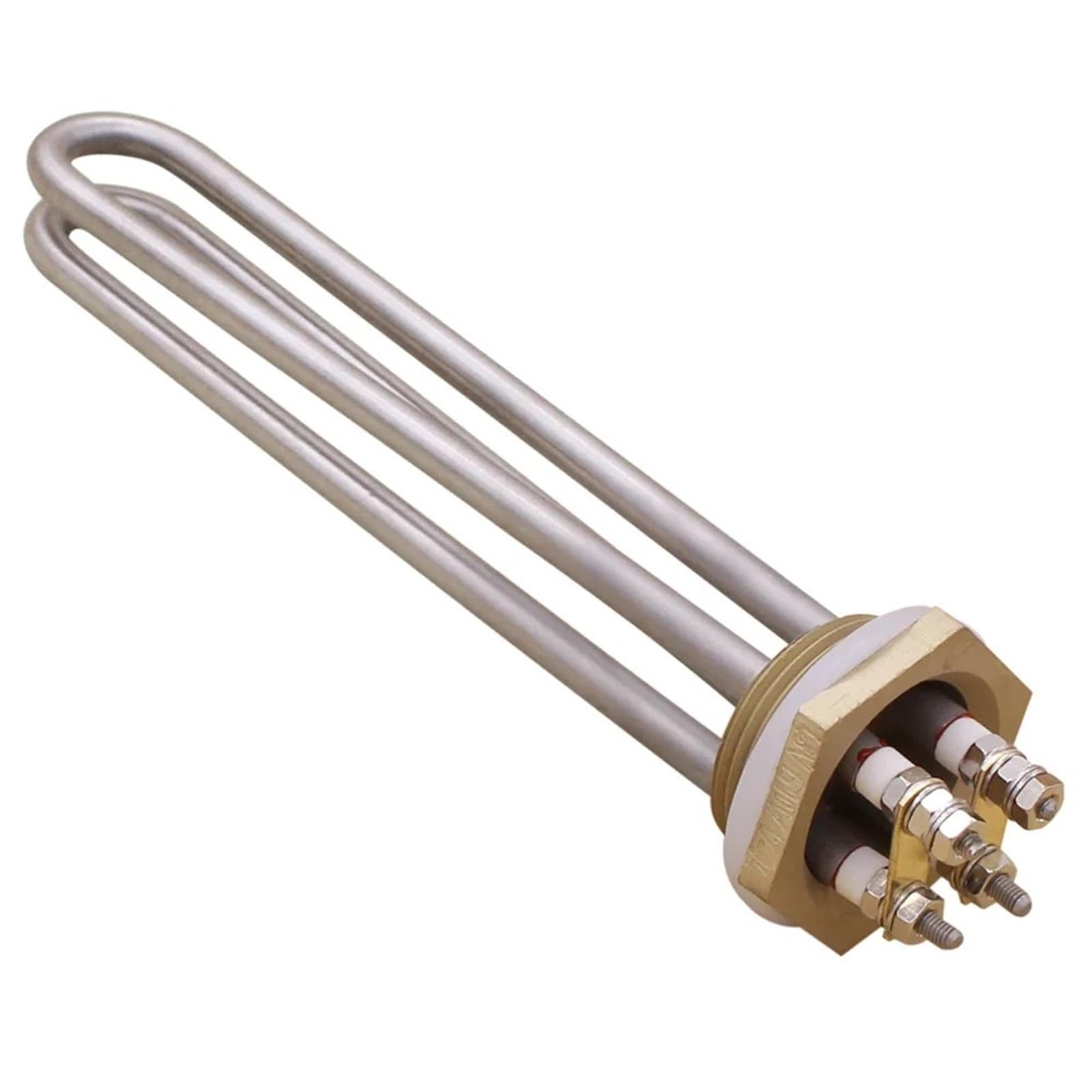 300 watt 600 900 1500 DC Rohrförmige Elektrische Heizung Wasser DN32 Messing Gewinde Heizelement 12 v 24 48 1 Stücke(Silver,12V 300w)