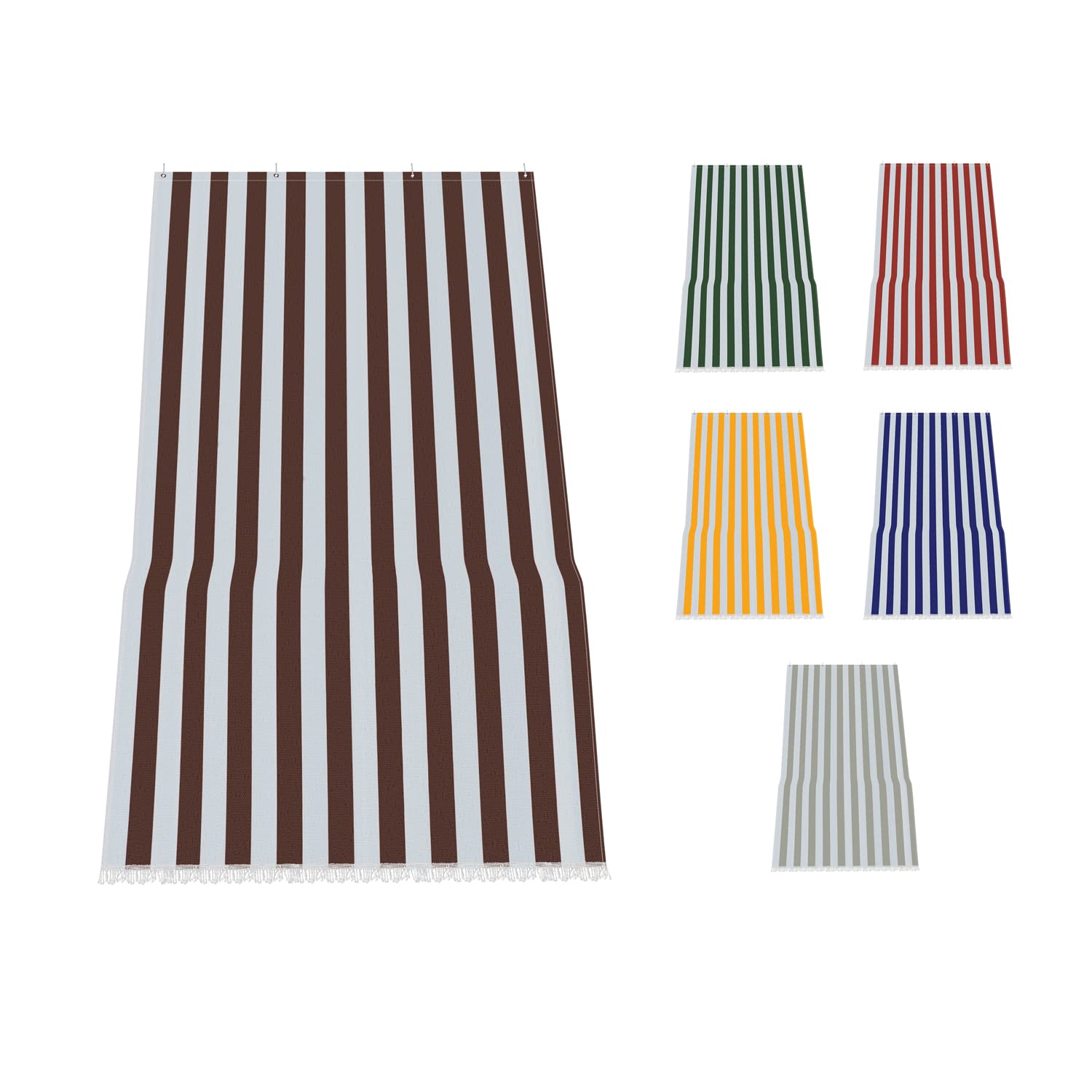 Rideau de Soleil ombragé Maison avec kit de Crochets et Anneaux en Tissu résistant indéchirable pour extérieur véranda terrasse Balcon Porte fenêtre Jardin Campeur Gazebo Lavable 150 x 250 cm (2)