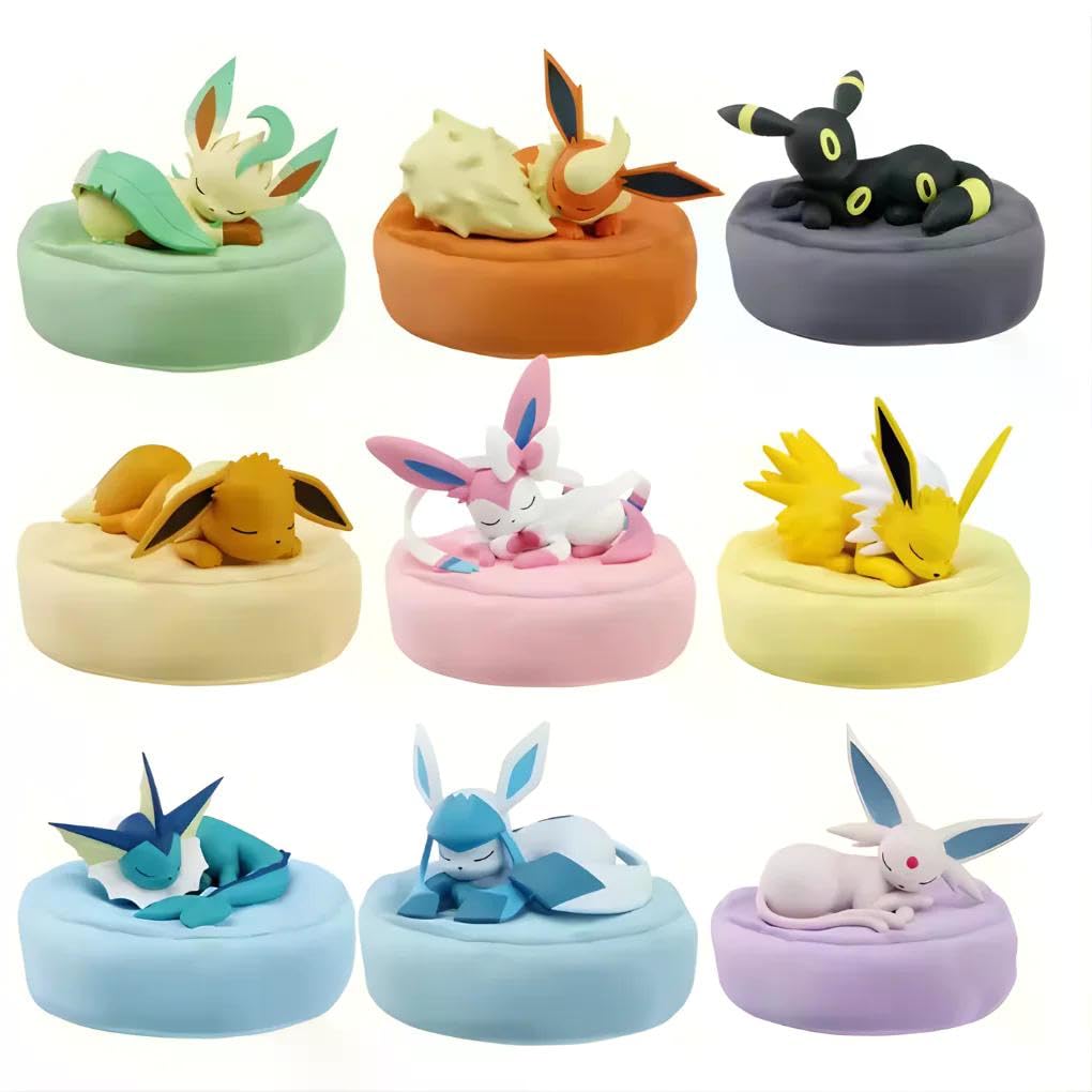 Pokémon Eeveelutions Sleeping Series Blind Box – Evoli & Entwicklungen Sammelfigur | Überraschungsbox mit zufälliger Figur | Niedliche Pokémon Mini Figur zum Sammeln & Dekorieren