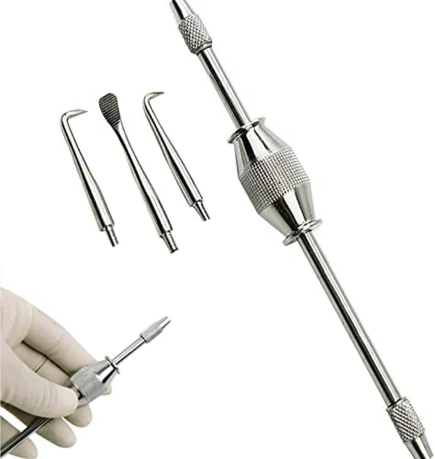 Extracteur automatique de couronne, extracteur de pont dentaire, en acier inoxydable durable avec 3 points d'attache pour équipement dentaire de laboratoire dentaire