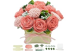 BAZIMA DIY Felt Flower Art Craft Kit, DIY Handmade Floral Bouquet Kit,...