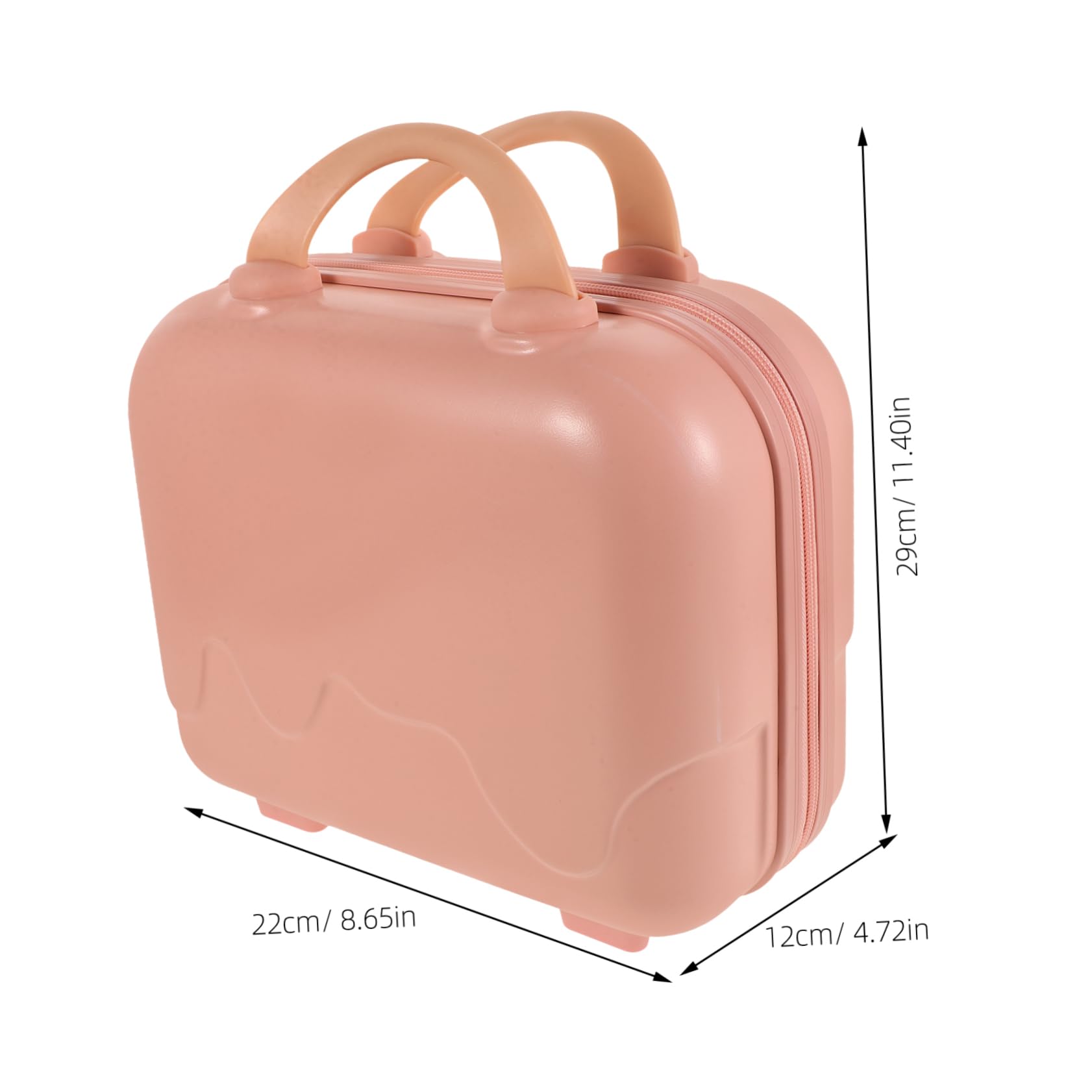 Beauty Case da Viaggio Rigido Rosa con Manico, Grande Capacità