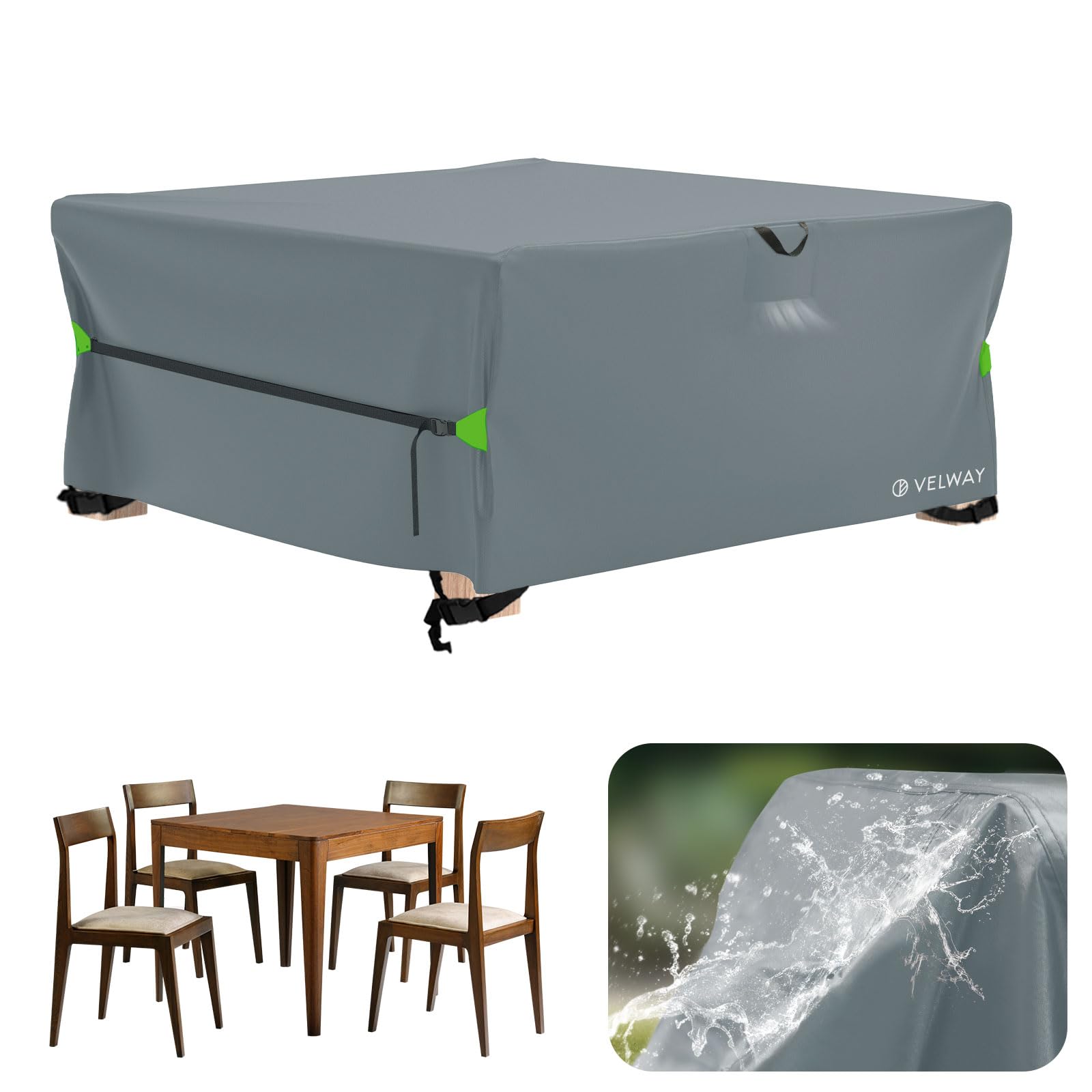 Funda Protectora Para Mesa Jardín - Impermeable 180x120cm (gris Oxford)