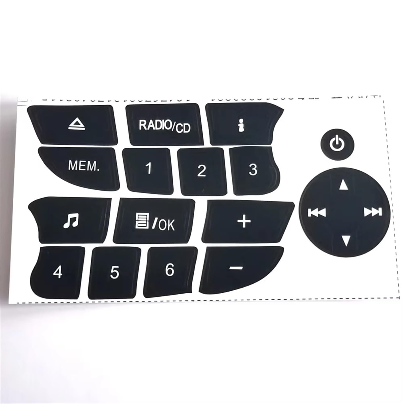 Button Trim Compatible with Clio for Megane 2009 2010 2011 Car CD Radio Audio Button Sticker
