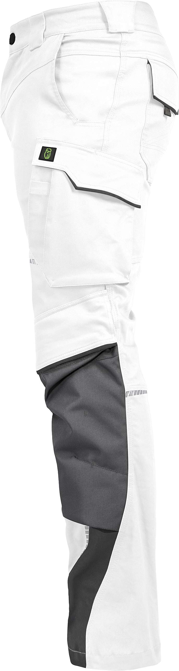 LEIB WÄCHTER Flex-Line Arbeitshose Bundhose Premium weiß-grau mit Spandex (50)
