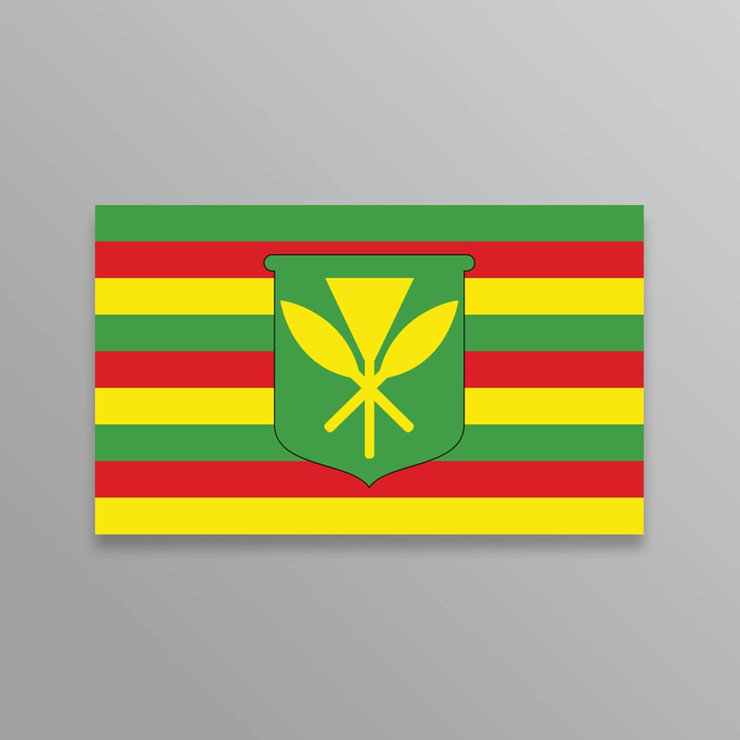 JMM Industries Hawaiian Kanaka Maoli Flag Kamaʻāina Vinyl Decal Sticker Car Window Bumper 2-Pack 5-Inches by 3-Inches Premium Quality Vinyl Sticker UV Protective Laminate PDS2066