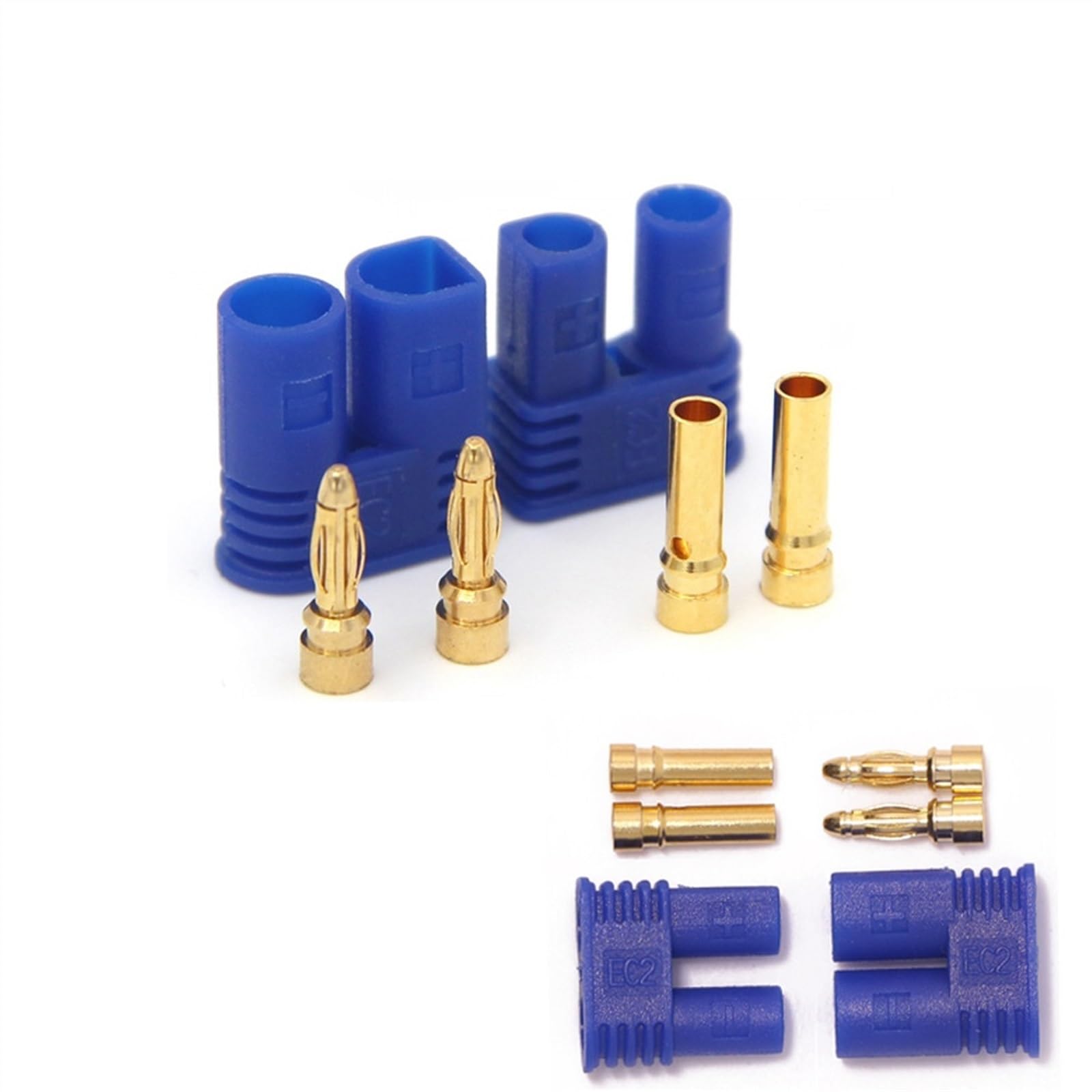 Connecteur de Balle EC2 EC3 EC5 mâle Femelle, 100 Paires, Prise à tête Banane 2.0MM 3.5MM 5.0MM(EC5)