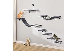 7 Pcs Wall-Mounted Cat Climber Set - Fun Indoor Cat Furniture