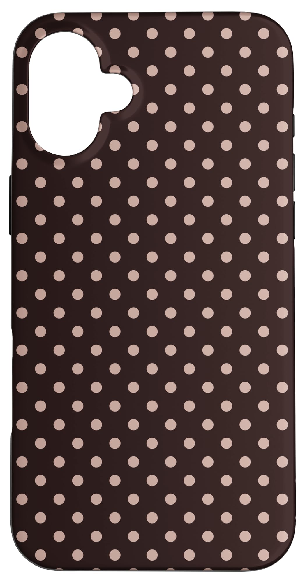 Classic Polka dots Pattern, Brown, Boho Polka Dot Case for iPhone 16 Plus