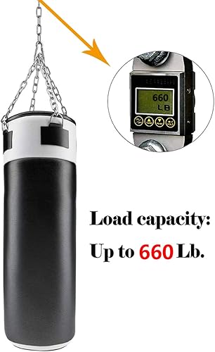 Miniatura 2 de SFEEXUN Cadena de silla colgante con mosquetones, resistente capacidad de 660 libras de acero inoxidable para colgar hamacas y sacos de boxeo