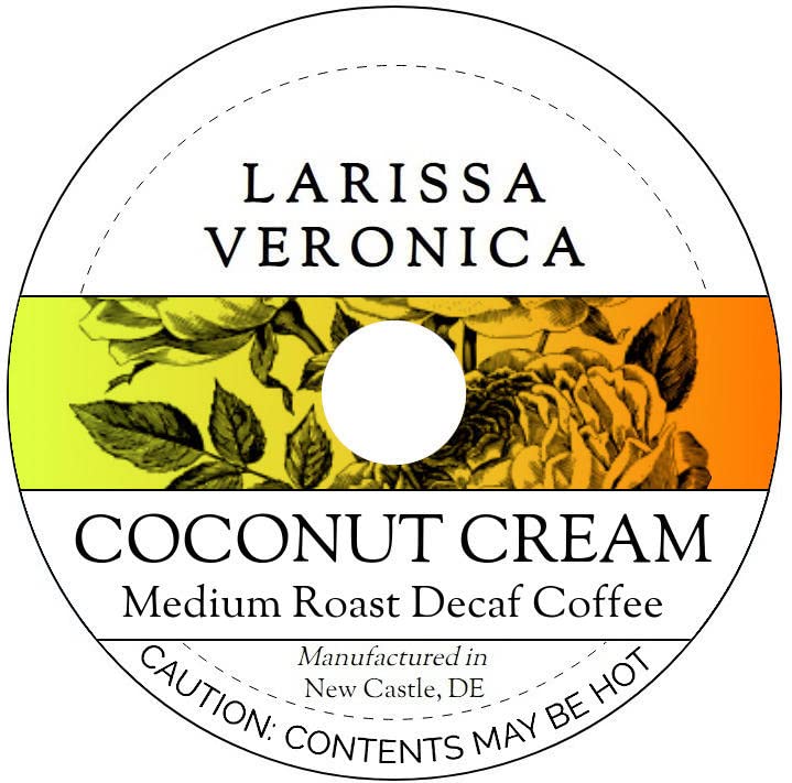 Coconut Cream Medium Roast Decaf Coffee (Single Serve K-Cup Pods) (Gourmet, Naturally Flavored, Whole Coffee Beans) (12 pods, ZIN: 572217) image 2