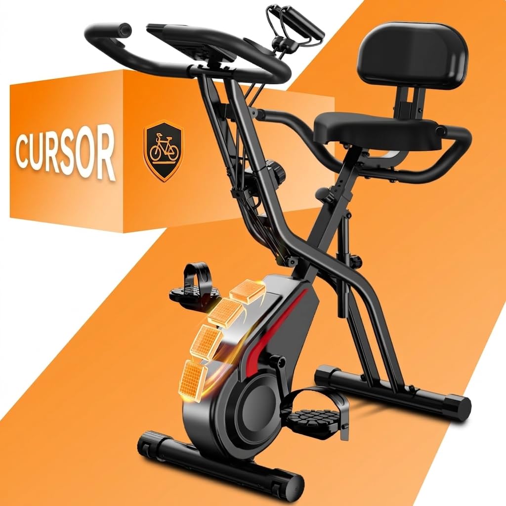 Home Exercise Bike Fitness Bike Silent with Adjustable Resistance Handlebar and